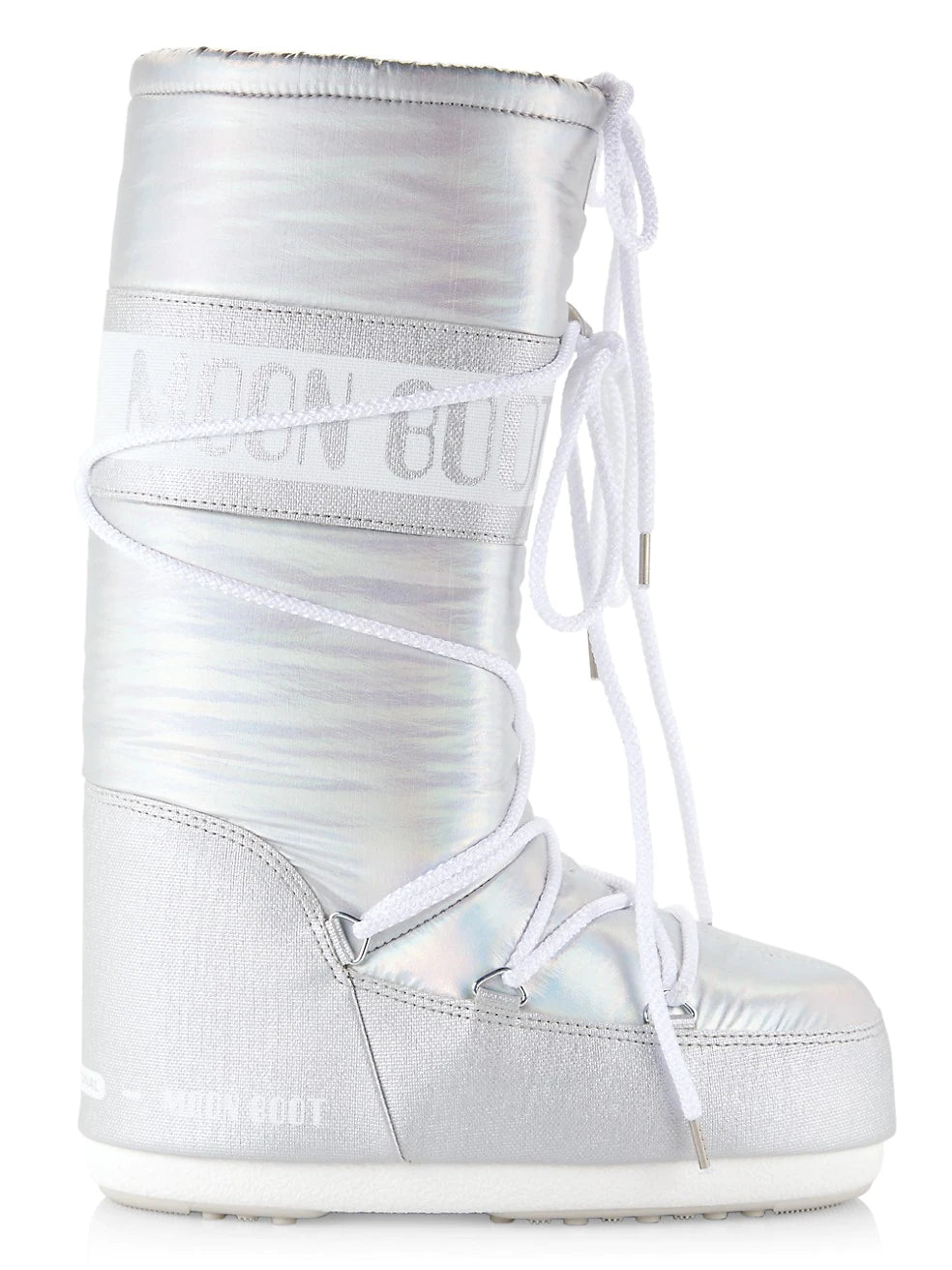 Moon Boot Silver Nylon - Waterproof Winter Snow Boots for Women & Men | Warm Insulated Slip-Resistant Shoes for Snowboarding, Hiking & Outdoor Activities