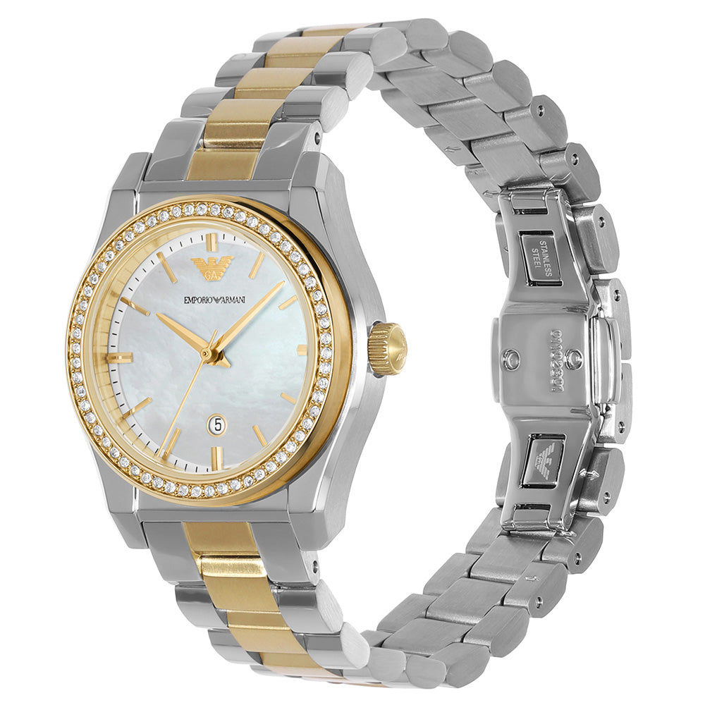 Emporio Armani AR11559 Federica Women's Watch - Luxury Stainless Steel Chronograph for Business & Formal Occasions