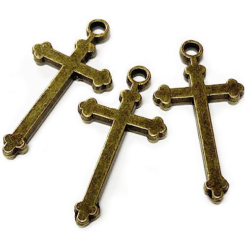 60pcs brass thin cross