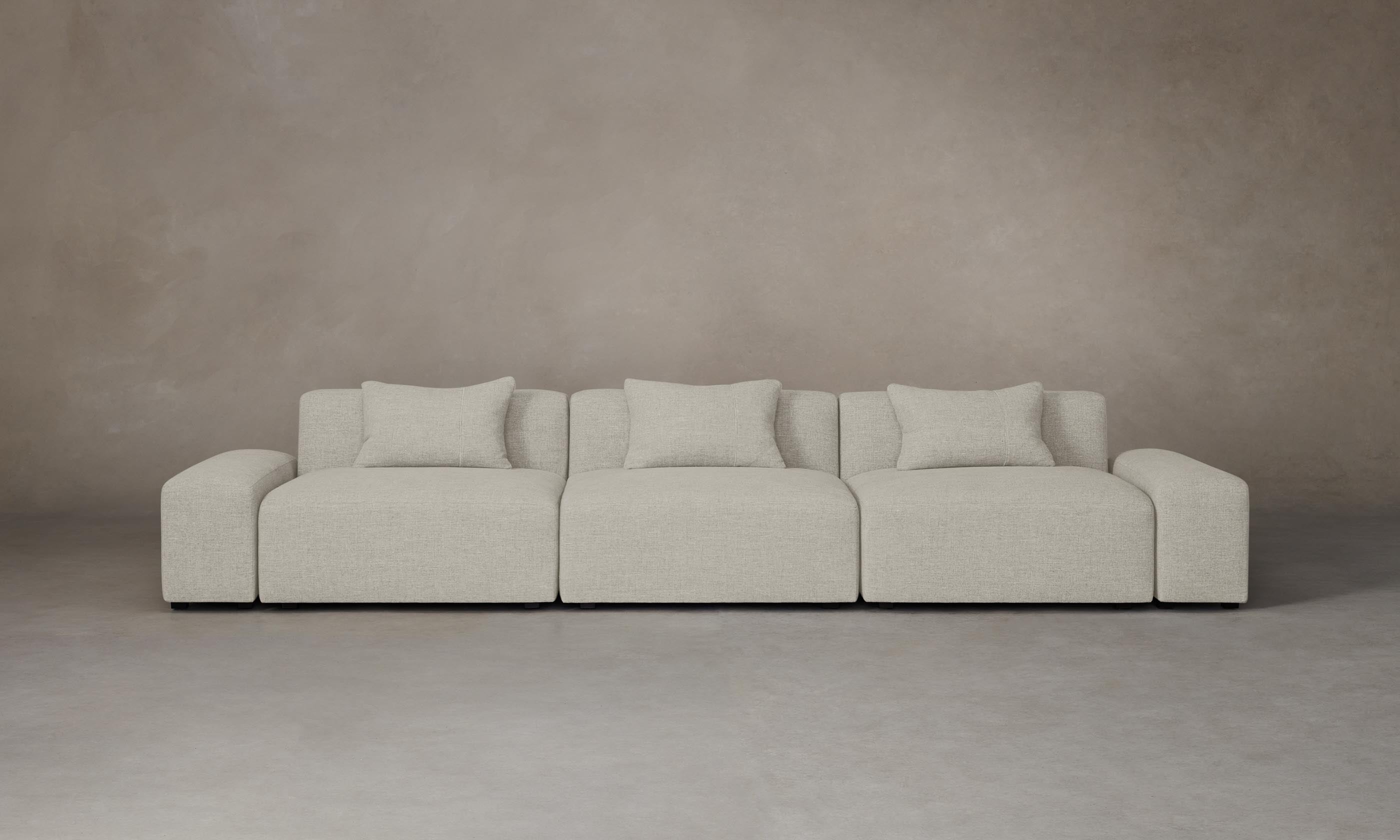 The Breuer Modular Sofa - Heritage Belgian Linen Upholstery with Alder Wood Frame | Modern Living Room Furniture for Small Spaces & Apartments