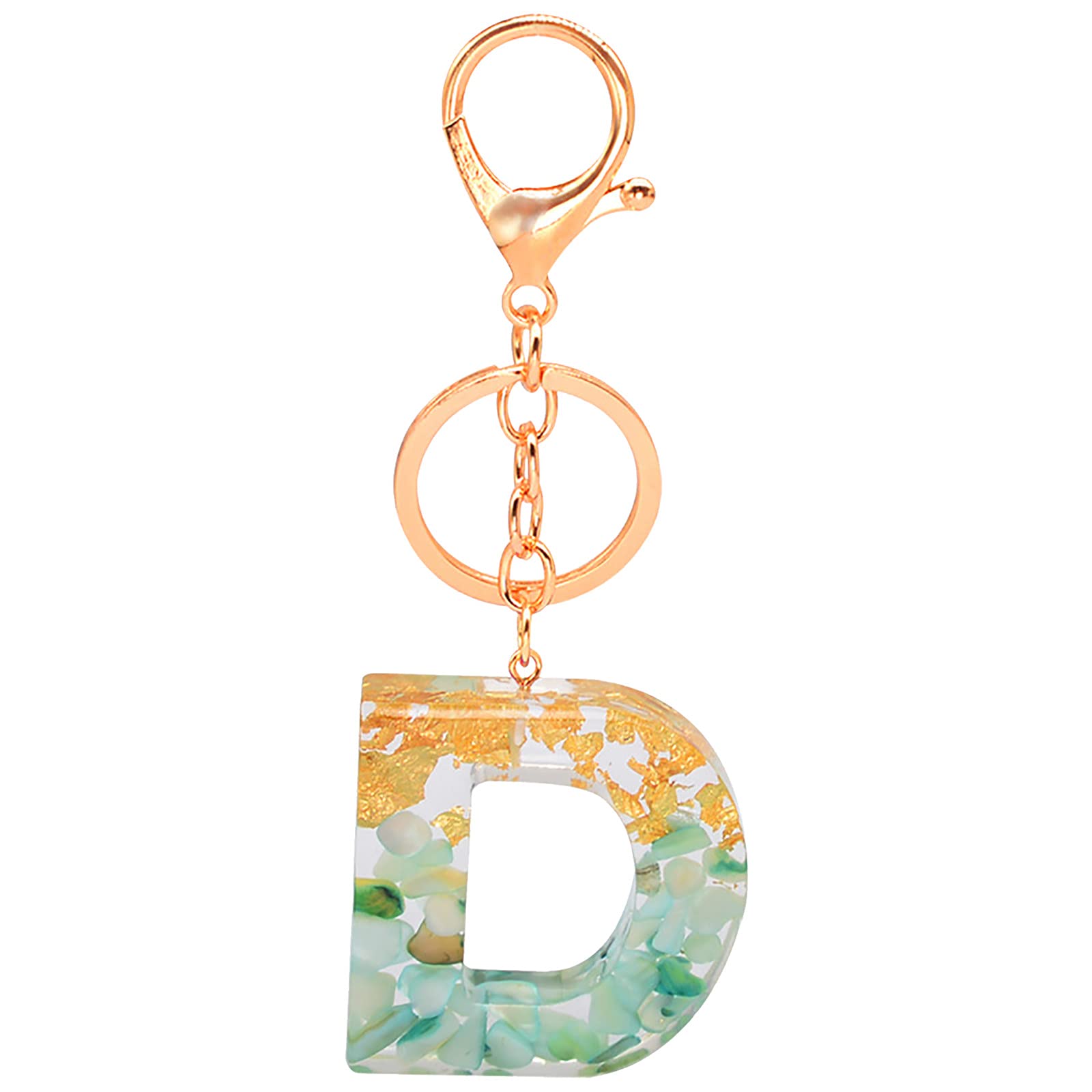 Cute Translucent Resin Keychain for Women - Letter Pendant Keychain for Car Keys, Purse & Backpack - Stylish & Durable Accessory for Everyday Use