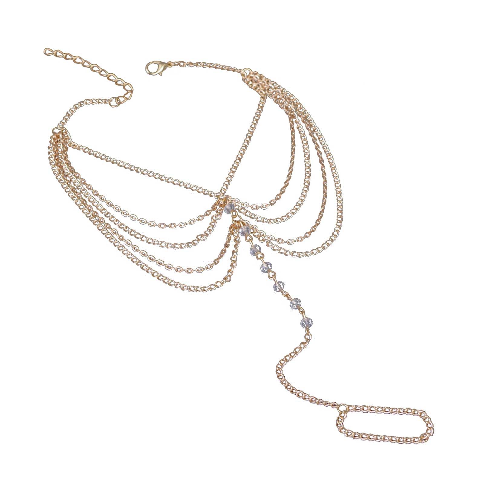 Stylish Multi-Layer Gold Ankle Bracelet for Women - Fashionable Foot Chain Jewelry for Beach, Summer & Barefoot Sandal Outfits - Perfect Gift for Her