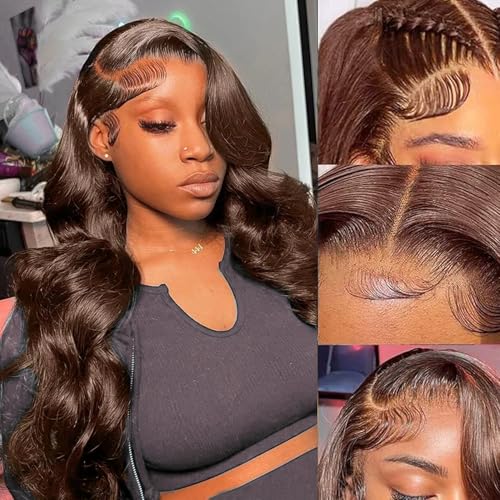brown body wave wig