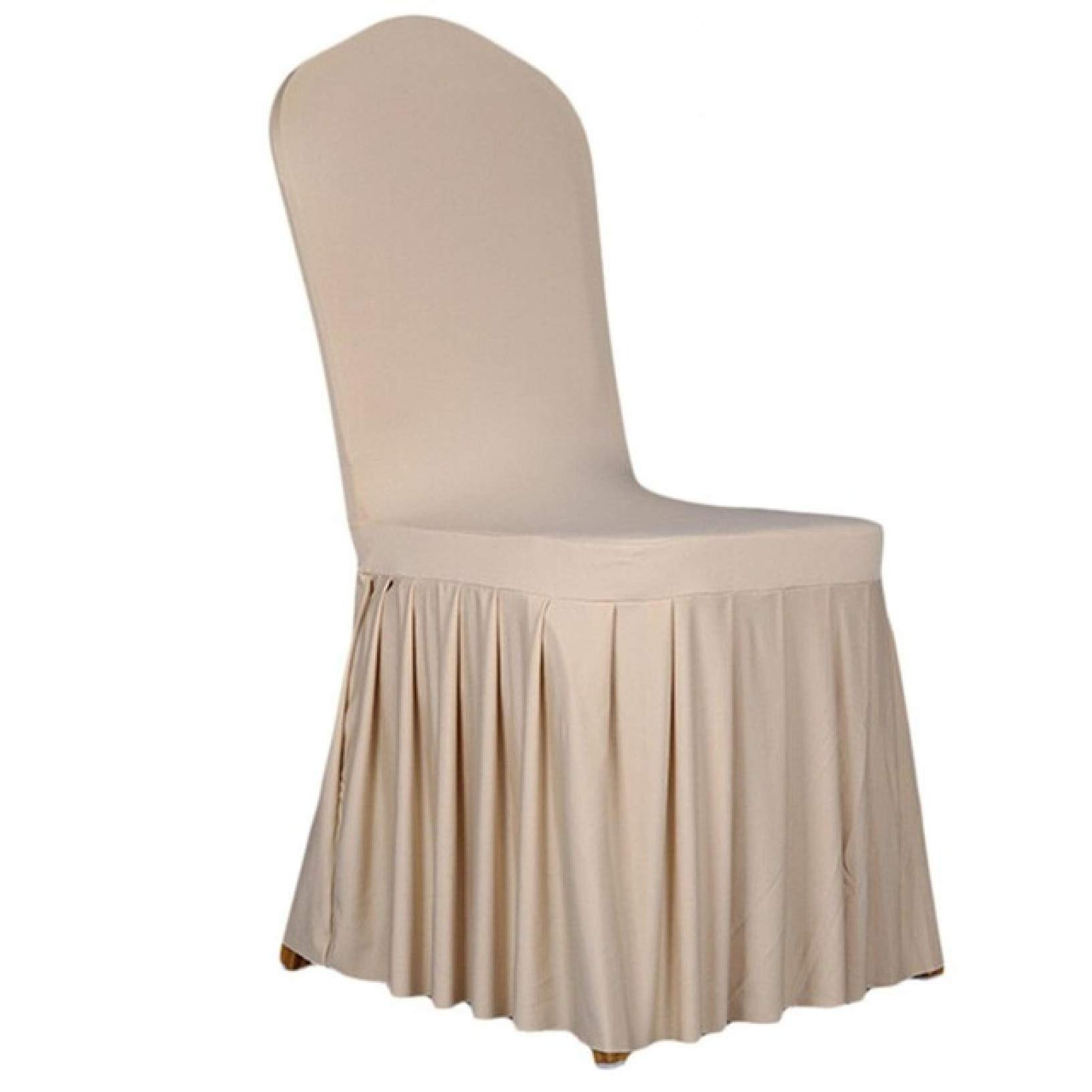 YURASIKU 1PC Pleated Skirt Chair Cover - Elastic Dining Chair Slipcover Protector for Banquet, Wedding, Ceremony & Home Decor | Washable Stretchable Furniture Protector for Parties & Events