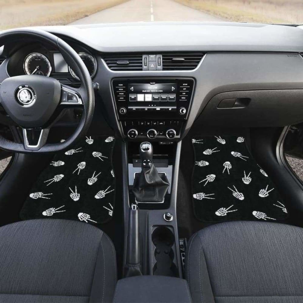 Bone Hand Halloween Car Floor Mats - Non-Slip Custom Fit for Vehicles - Perfect for Halloween Decor & Horror Themed Cars