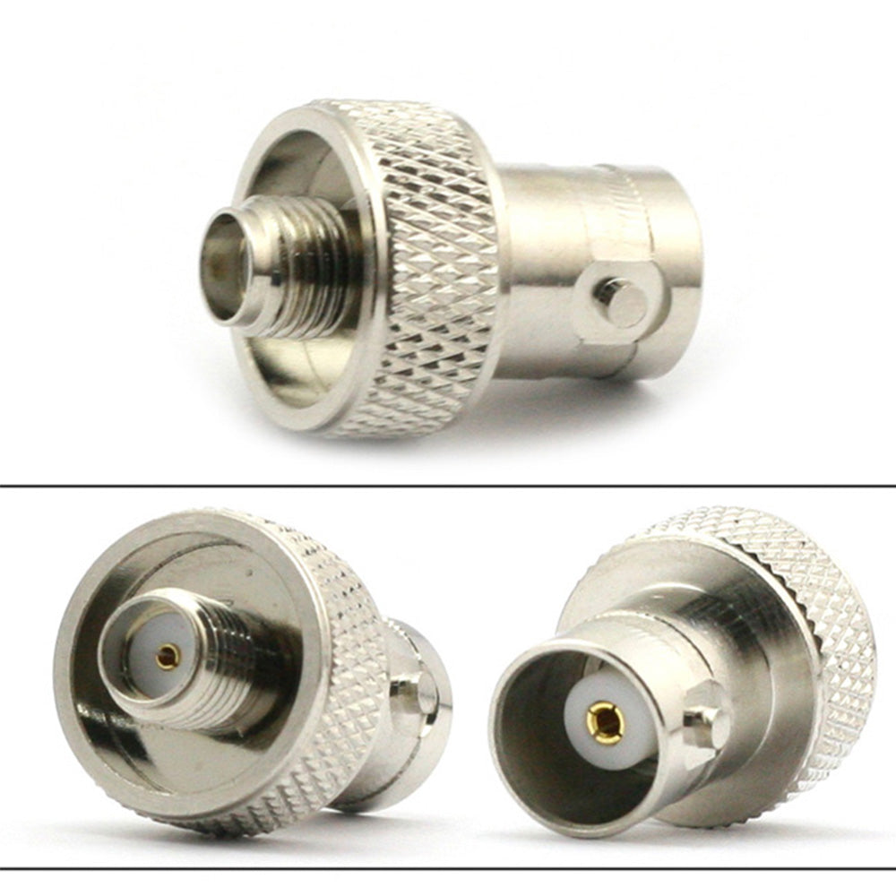 SMA Female to BNC Female RF Coaxial Adapter Connector - High Frequency Signal Converter for Ham Radio, CCTV, Antenna, Test Equipment