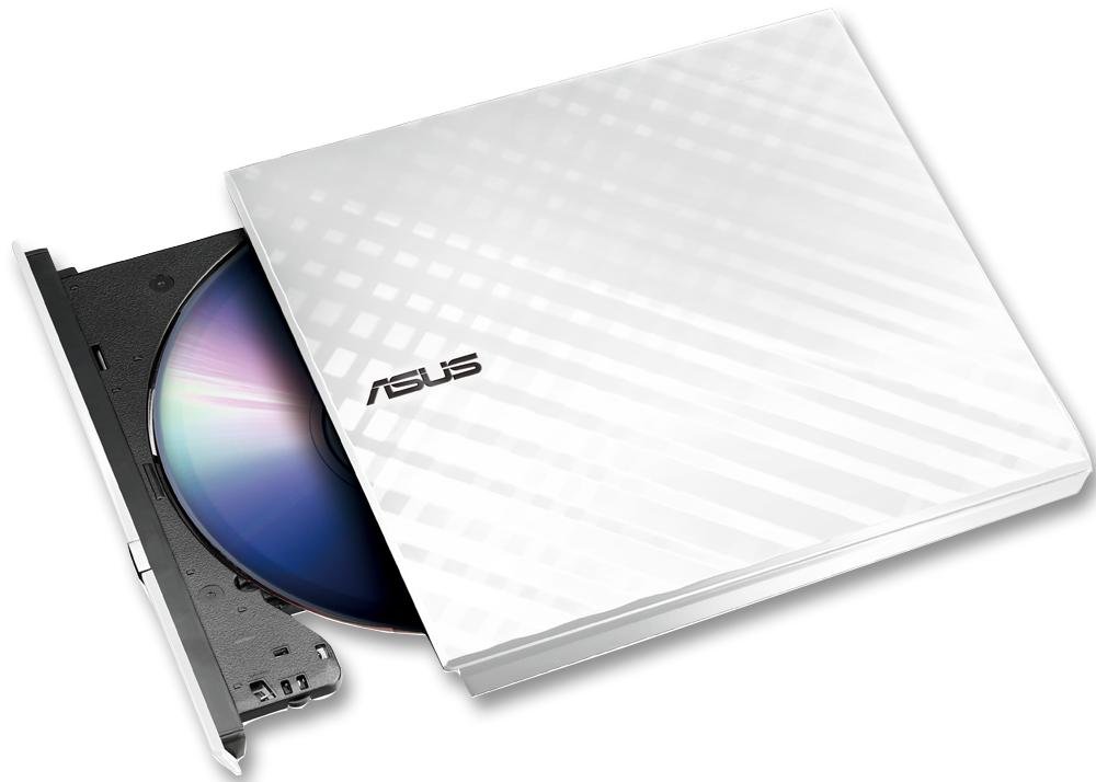 Slim 8X External DVD Writer USB 2.0 - Portable White DVD±RW Burner for Laptop, Desktop | Perfect for Backups, Movies, Music & Data Storage