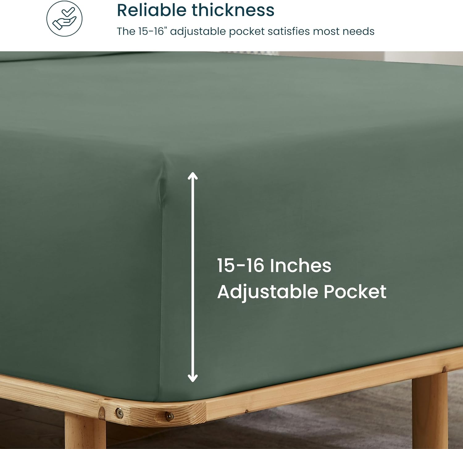 Soft & Breathable Fitted Sheet Only - Queen Size, Deep Pocket, Wrinkle-Free - Perfect for Bedrooms, Guest Rooms & Dormitories