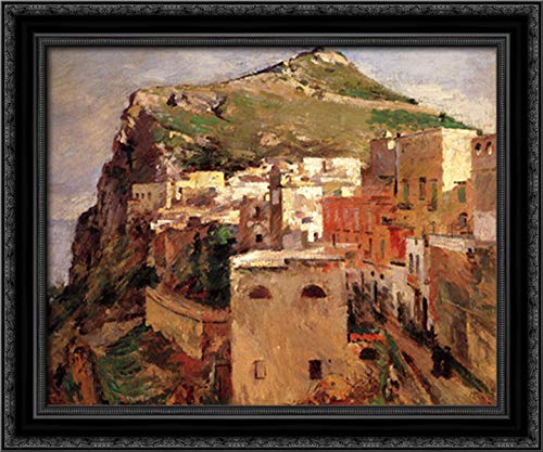 Theodore Robinson Capri 24x20 Black Ornate Wood Framed Canvas Art - Elegant Wall Decor for Living Room, Bedroom & Office