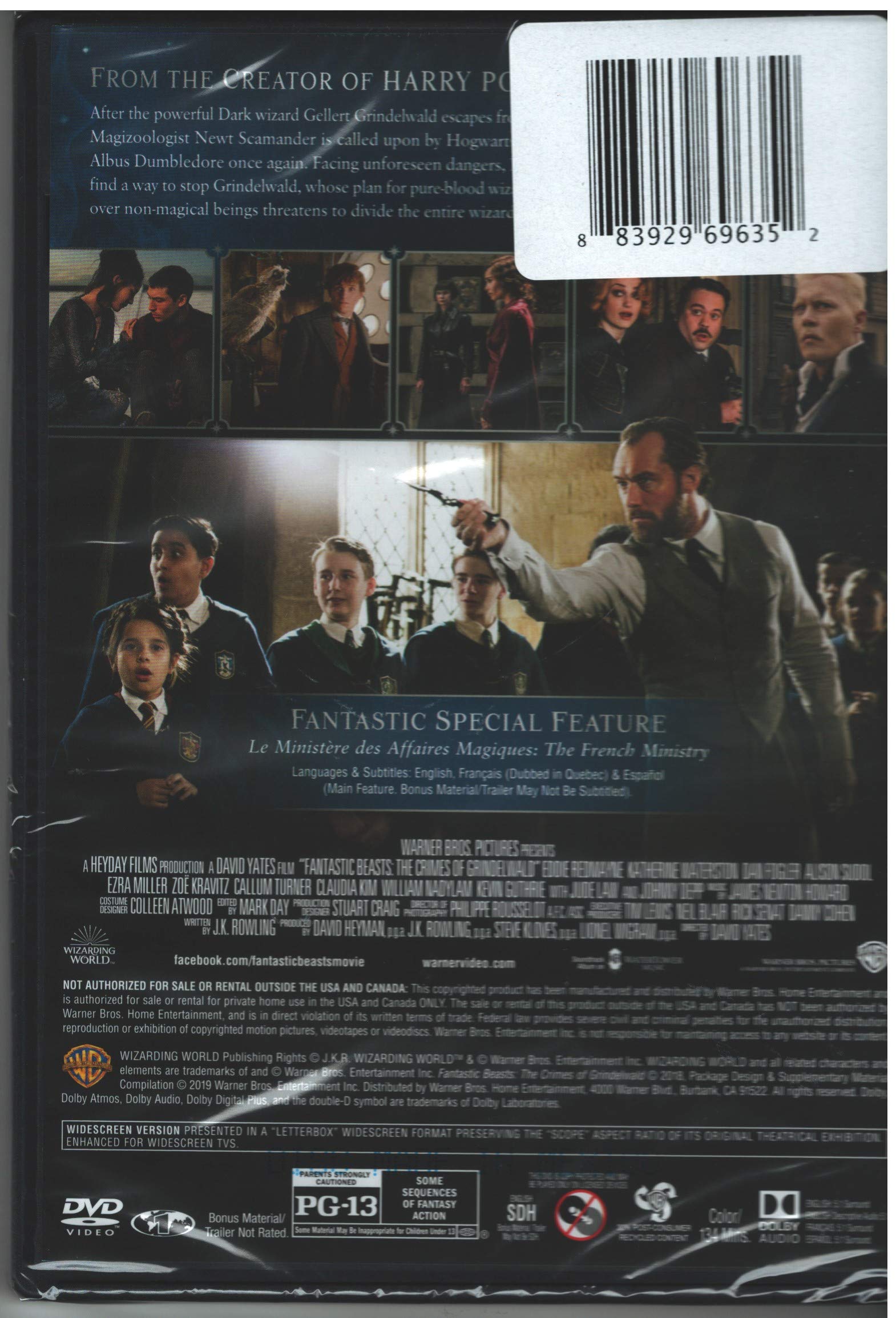 Fantastic Beasts: The Crimes of Grindelwald - Official Wizarding World Movie - Perfect for Harry Potter Fans & Fantasy Movie Collectors - Great for Movie Nights & Gift Giving