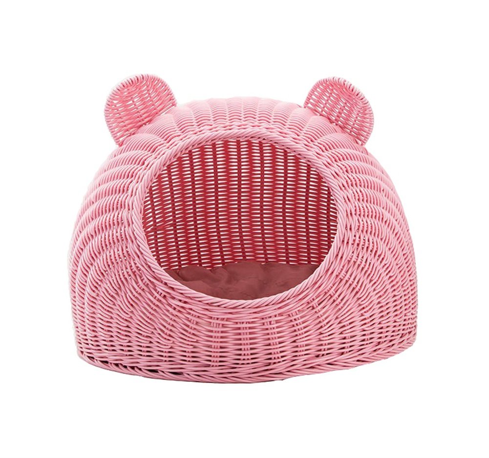 Handmade Pet Woven Cave Bed - Cozy Kitty Condo & Puppy House for Sleeping - Natural Fiber Cat Bed (Cushion Not Included) - Perfect for Indoor Cats & Small Dogs in Living Rooms or Bedrooms