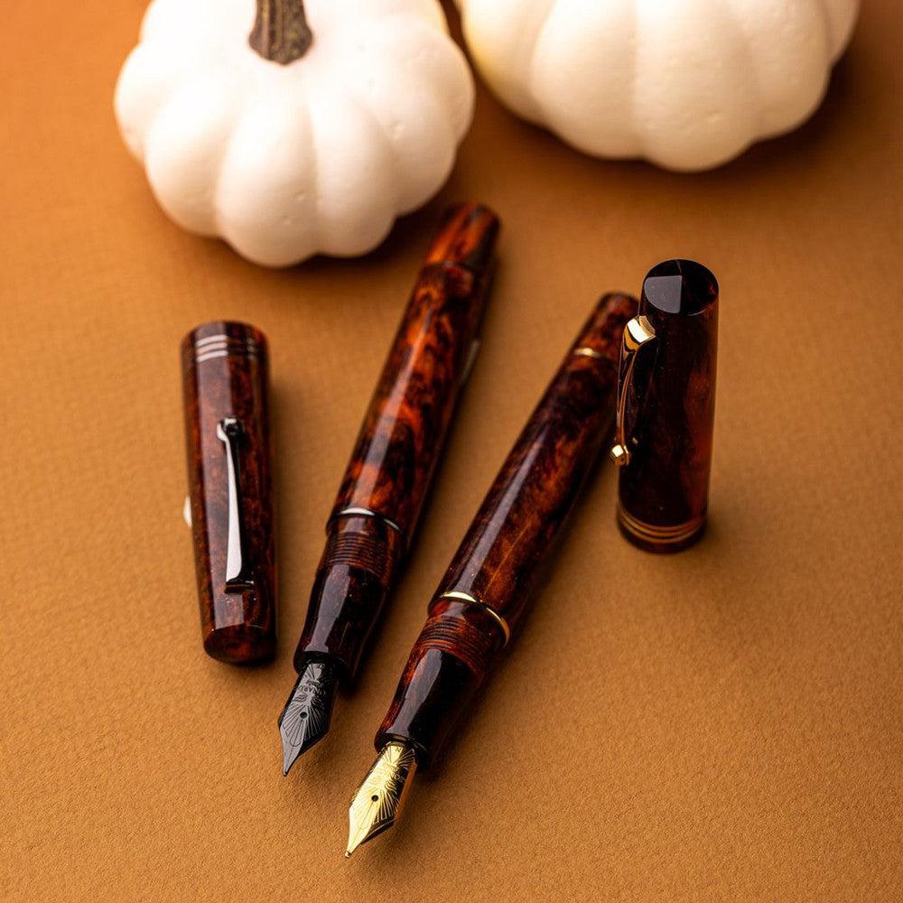 Leonardo × Scientifically Engineered Hatching Halloween Jack O'Lantern Fountain Pen - Premium Collectible Writing Instrument for Calligraphy, Journaling & Spooky Season Gift Giving