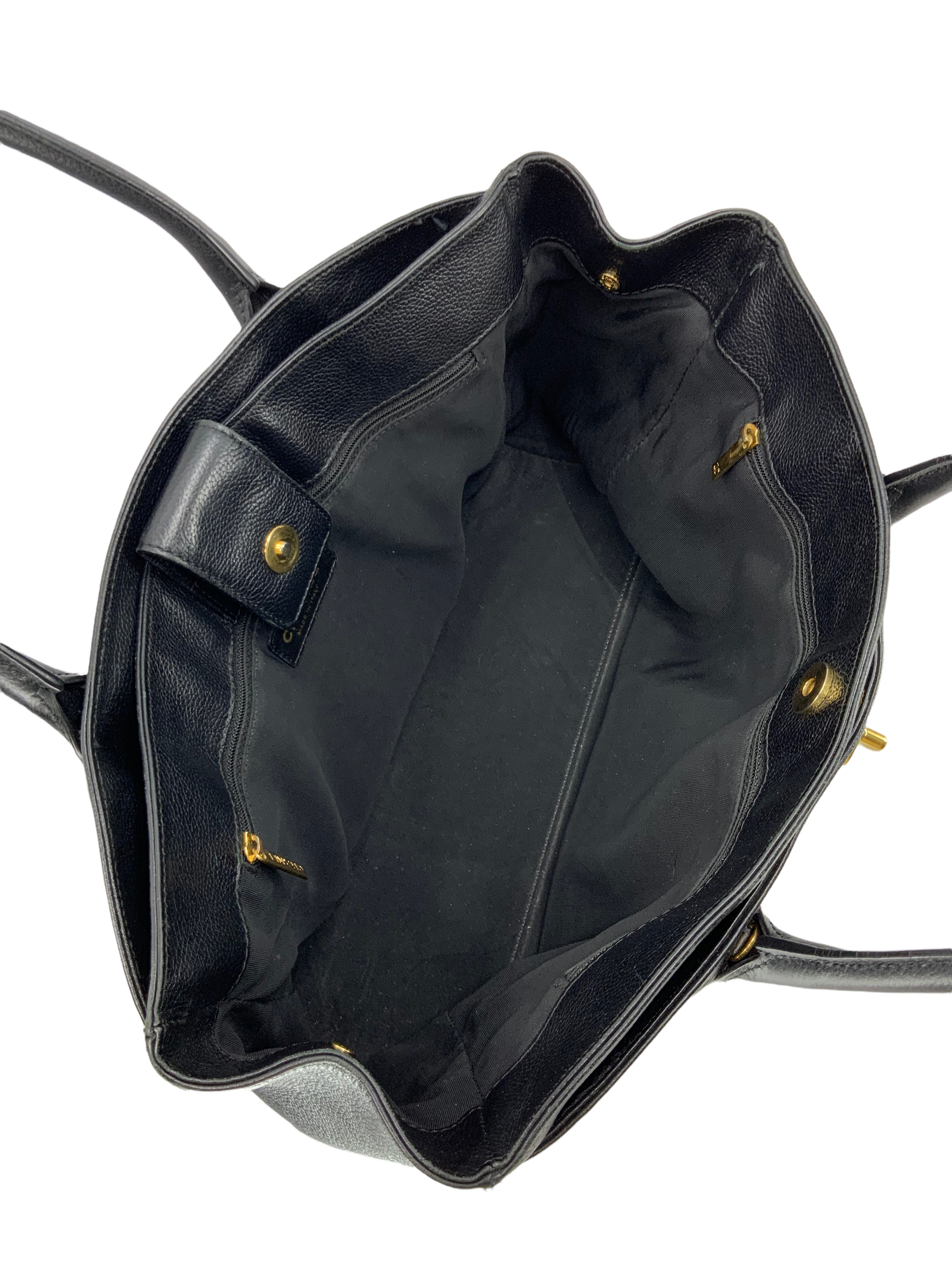CHANEL Caviar Leather Cerf Executive Tote Bag for Women - Luxury Designer Handbag for Work, Travel & Everyday Use