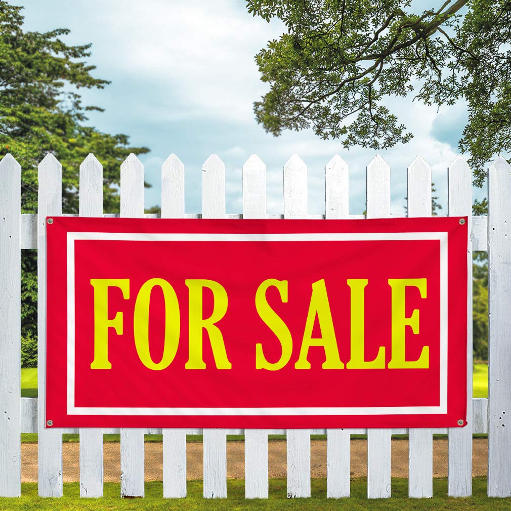 Vinyl Banner Multiple Sizes - Durable Outdoor Advertising Signs with 8 Grommets (48x96 Inches) | Weatherproof Business & Yard Signage for Events, Construction, and Retail Promotions