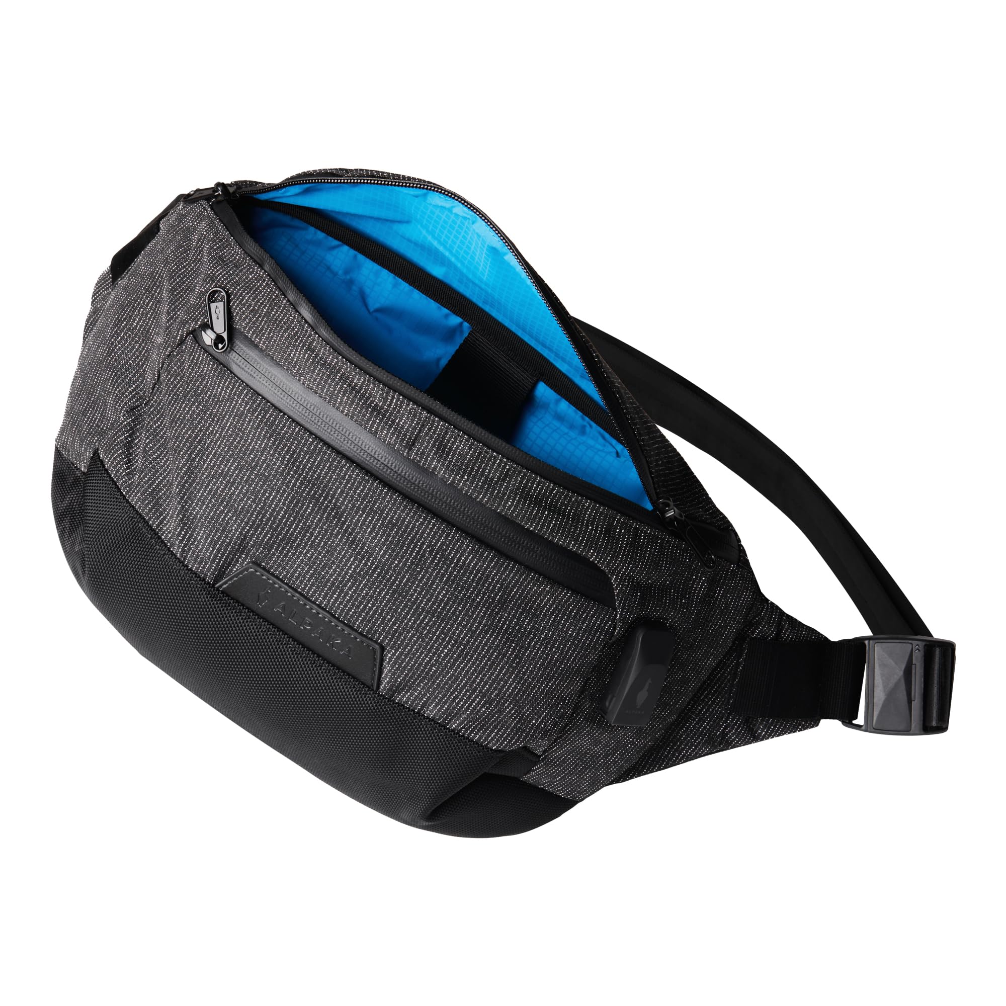 ALPAKA Bravo Sling Pro V2 - Anti-Theft Crossbody Bag for iPad Pro 11-Inch, Cameras & Travel Essentials - USB Charging Port with Included USB-C Cable - Charcoal Black Sling Pack for Men & Women - Perfect for Daily Commute, Travel & Urban Adventures