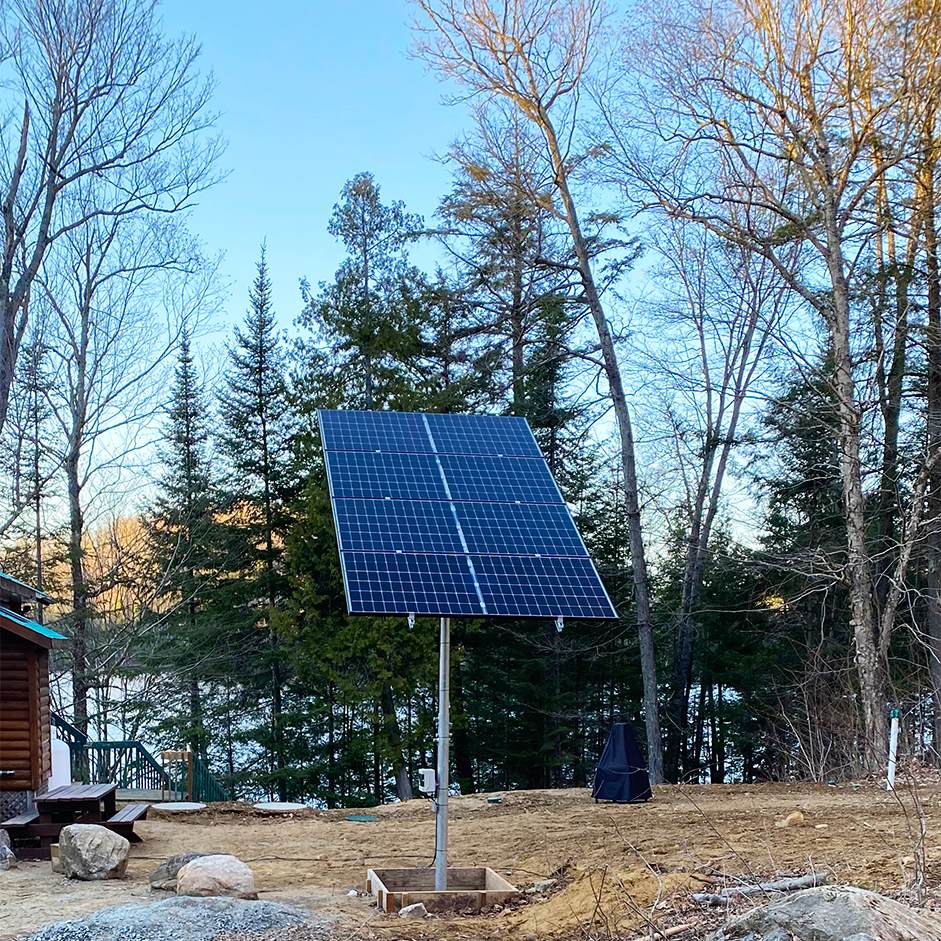 Elios Arbora P4 Solar Panel Pole Mount System - Heavy Duty Post Mounting Kit for 4 Panels | Perfect for Off-Grid Homes, RV Solar Installations & Remote Power Stations