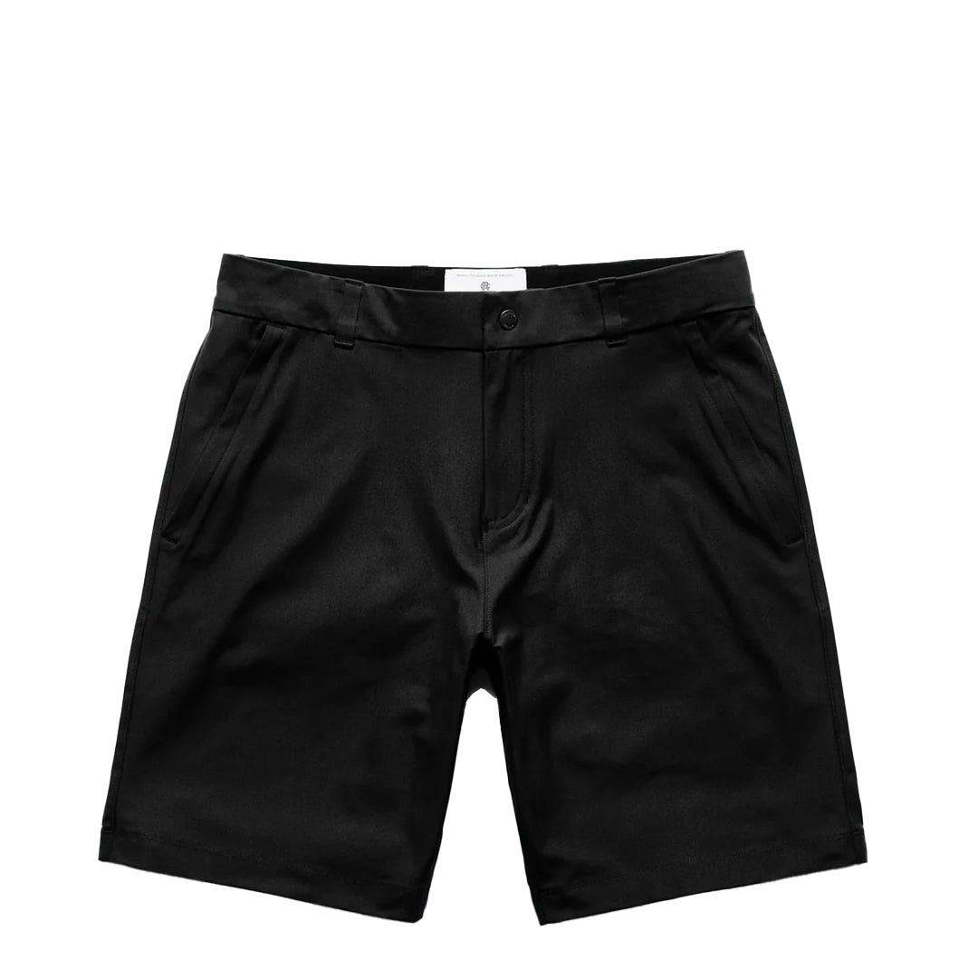 Stretch Warp Knit Coach's Shorts - 9 Inch Inseam, Black | Comfortable Athletic Shorts for Running, Training & Casual Wear