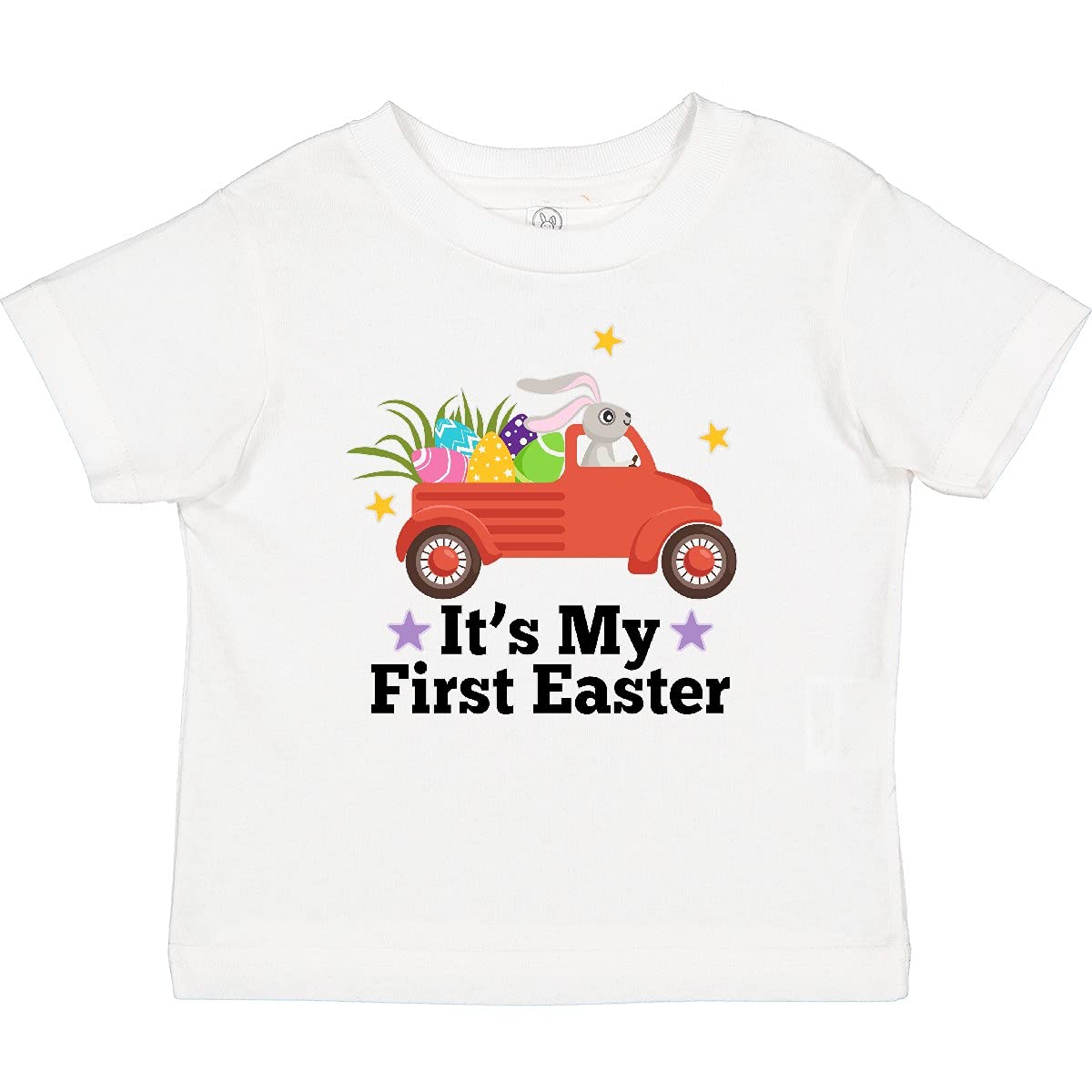 Inktastic First Easter Bunny Egg Truck Baby T-Shirt - Cute Easter Outfit for Infants & Toddlers - Perfect for Easter Photos, Egg Hunts & Family Celebrations