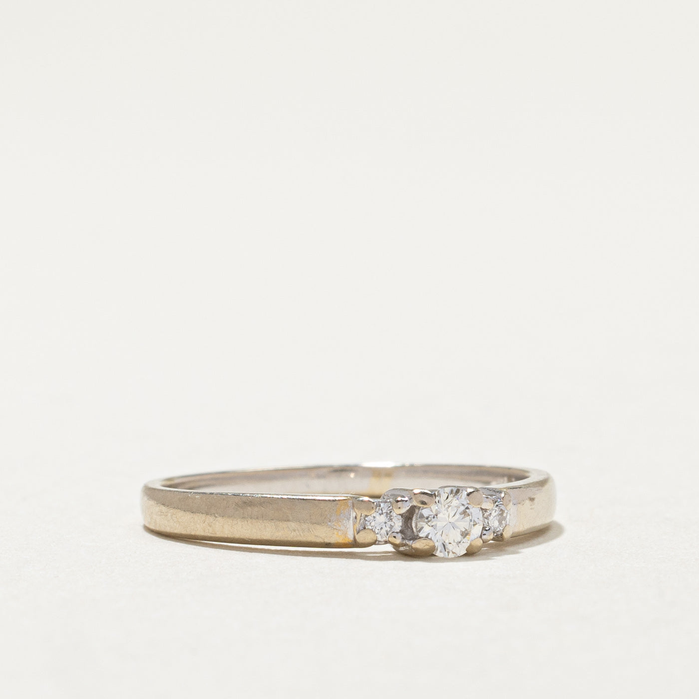 0.16ctw Three Stone Diamond Ring - Size 6.25 | Elegant Engagement, Wedding, or Anniversary Jewelry Gift for Women