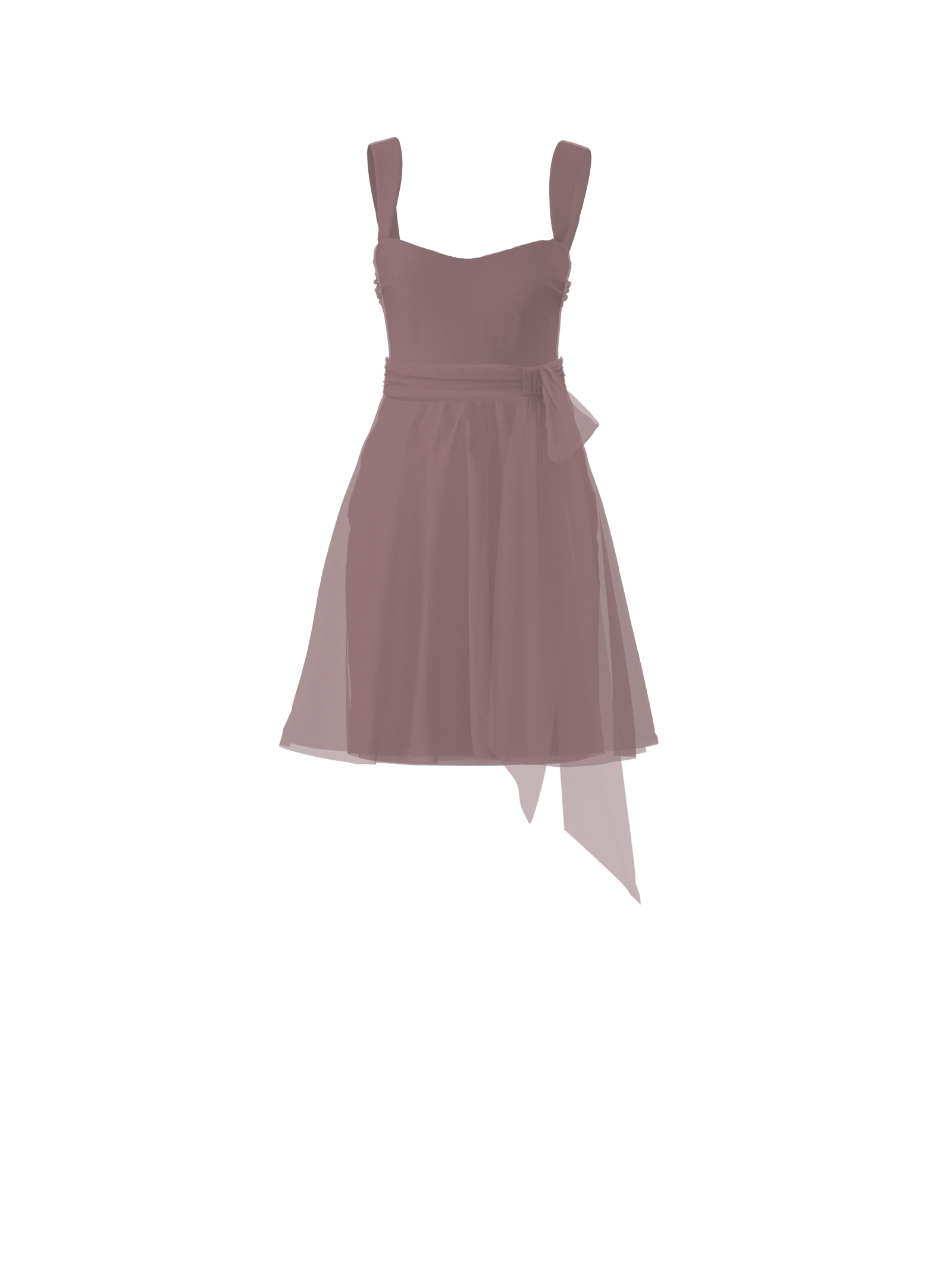 Alexis Bodice & Carla Skirt Set with Sash Belt in Mauve - Perfect for Weddings, Prom, and Formal Events