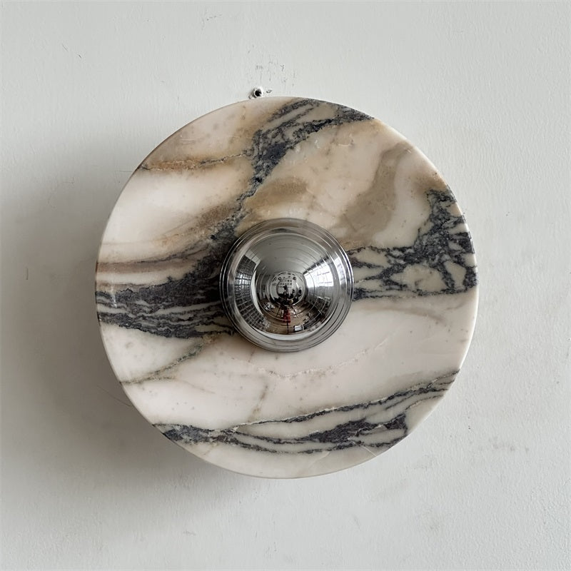 Calacatta Marble Wall Sconce Light - Modern Gold Finish Bathroom Vanity Lighting for Bedroom, Hallway & Living Room Decor