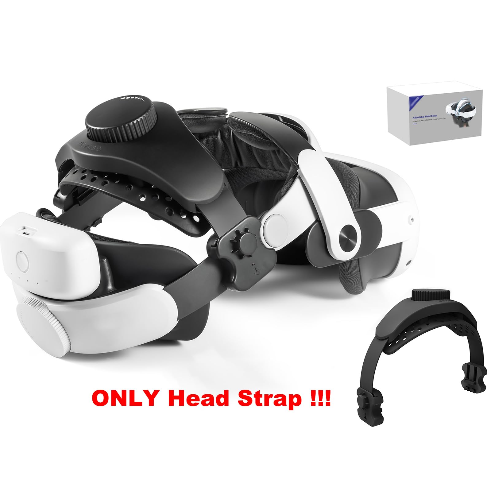 Adjustable VR Headset Strap for Quest 3/Quest 2/Quest Pro/Pico 4/Pico 4 Pro - Comfortable Pressure Relief Headband for Extended Gaming & Virtual Reality Sessions