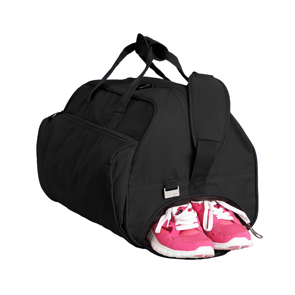 Woodcrest State College Medium Sports Bag - Durable Black Gym Bag for School, Travel & Workout | Perfect for Students, Athletes & Gym Enthusiasts