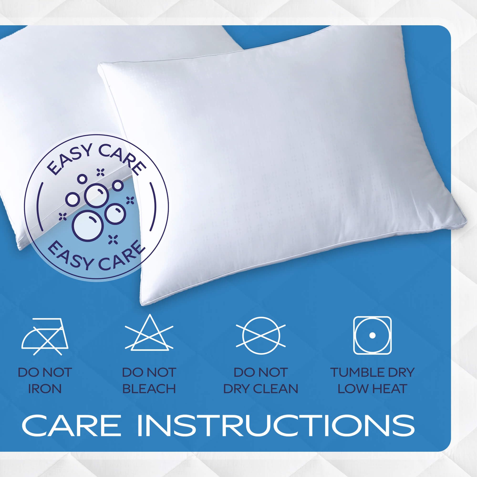 Hypoallergenic Down Alternative Pillow - Super Plush Microfiber Fill with Cotton Cover | Soft, Breathable & Allergy Safe | Standard Size 20x26x1.5 | Perfect for Side Sleepers, Back Pain Relief & Luxury Bedding