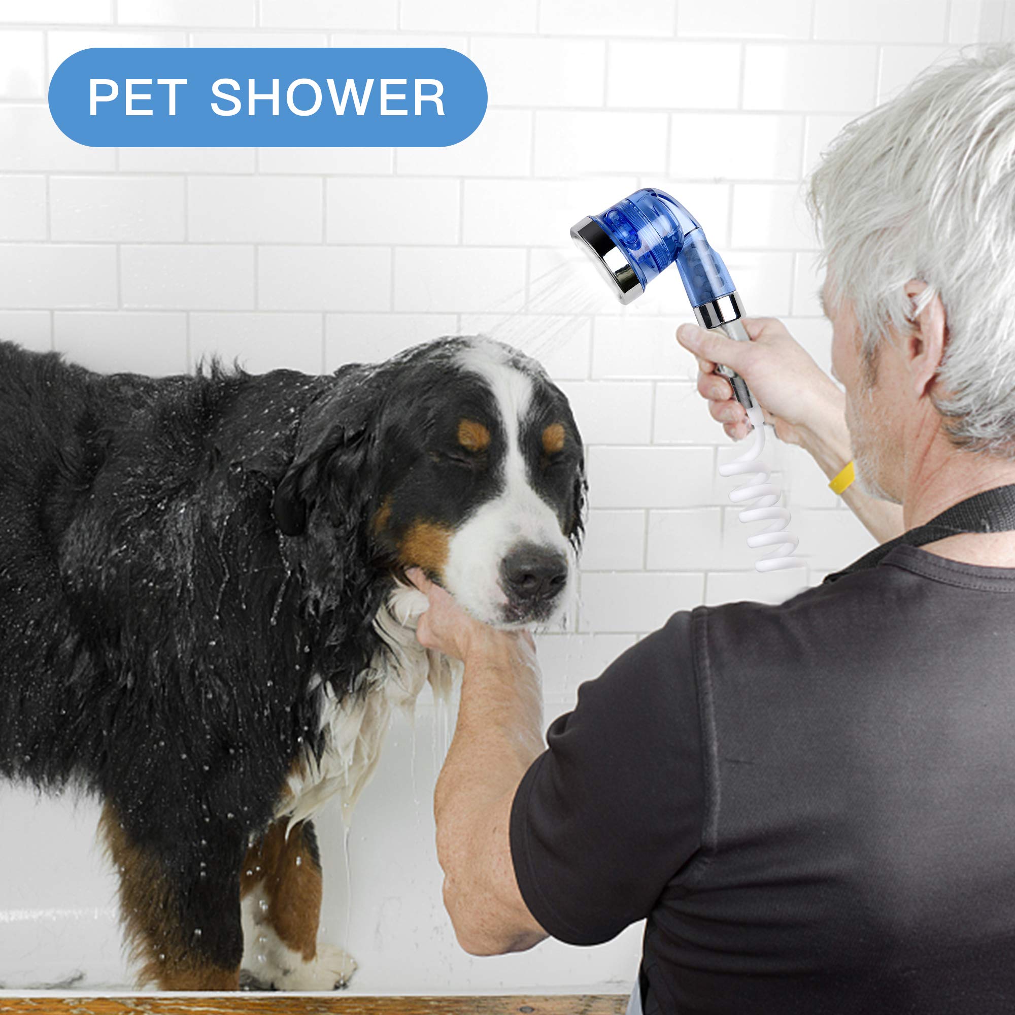 **Akamino Hand Shower Sprayer - Adjustable Sink Faucet Hose Attachment for Hair Washing & Rinsing | Indoor/Outdoor Kitchen & Bathroom Tool | Perfect for Pets, Gardening & Cleaning**