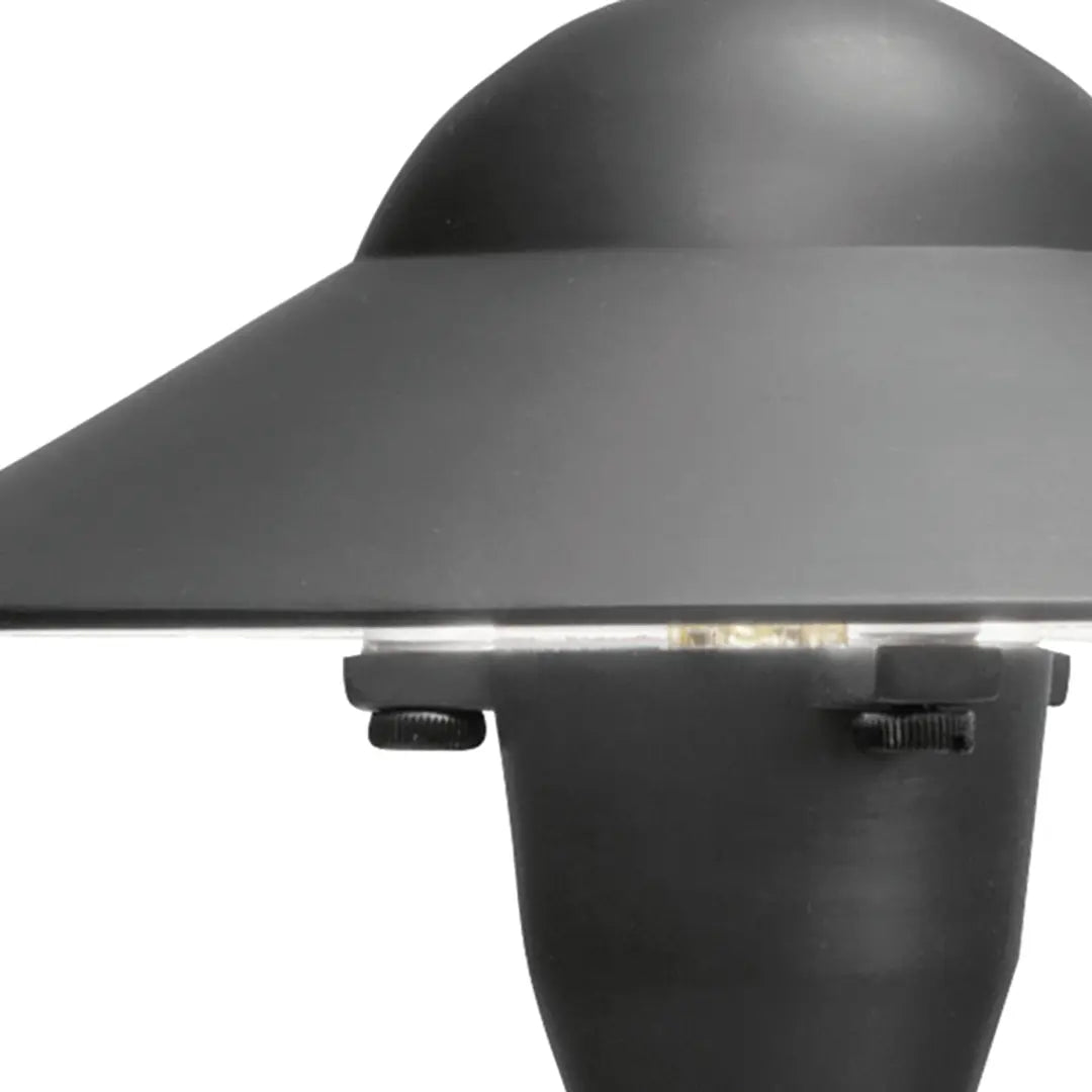 6 Pack Solar Powered Dome Path Lights - Textured Black Finish for Outdoor Garden, Walkway, and Landscape Lighting
