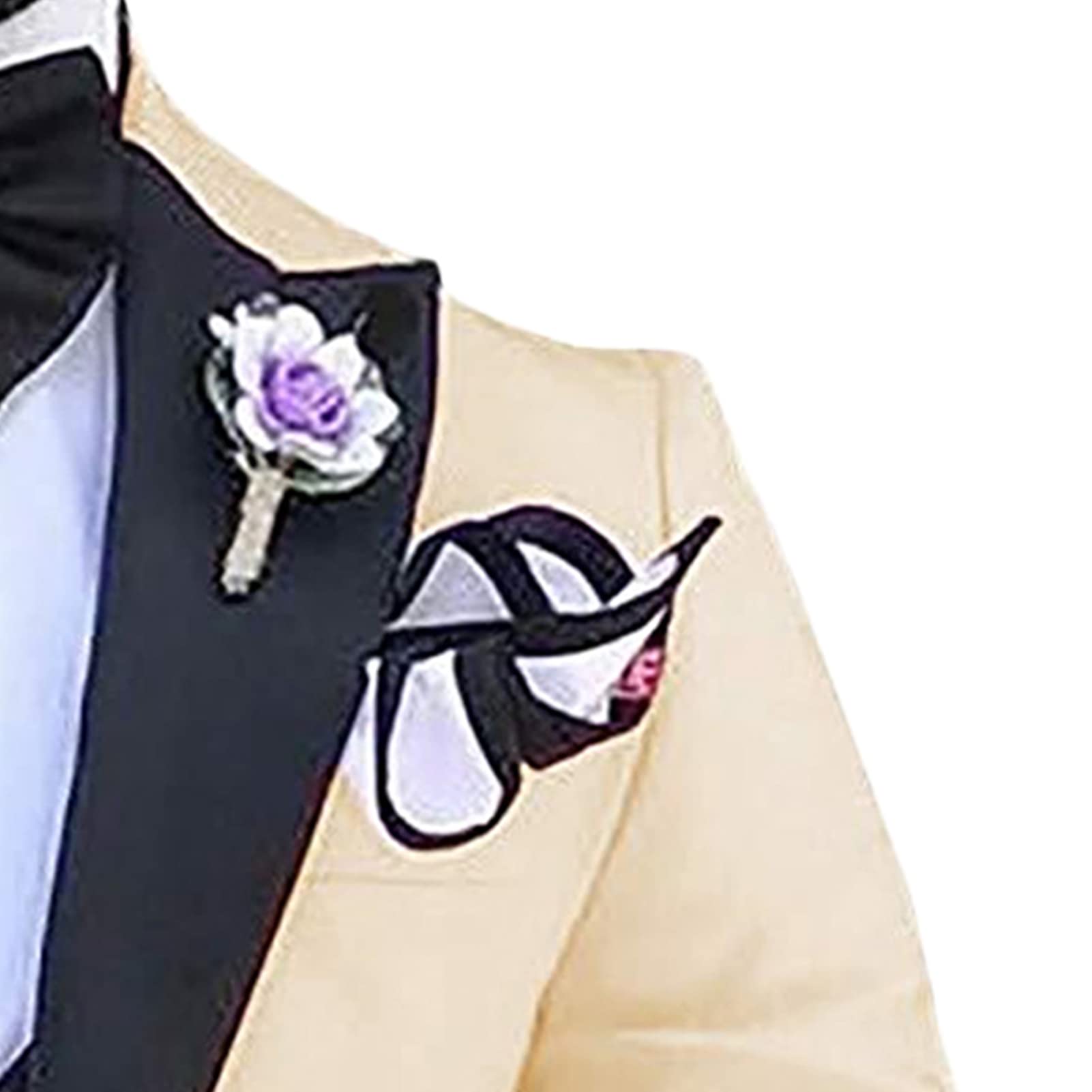 Men's 3-Piece Tuxedo Suit for Wedding, Prom & Dinner - Plus Size Business Casual Blazer with One Button - Perfect for Formal Events, Evening Parties & Special Occasions