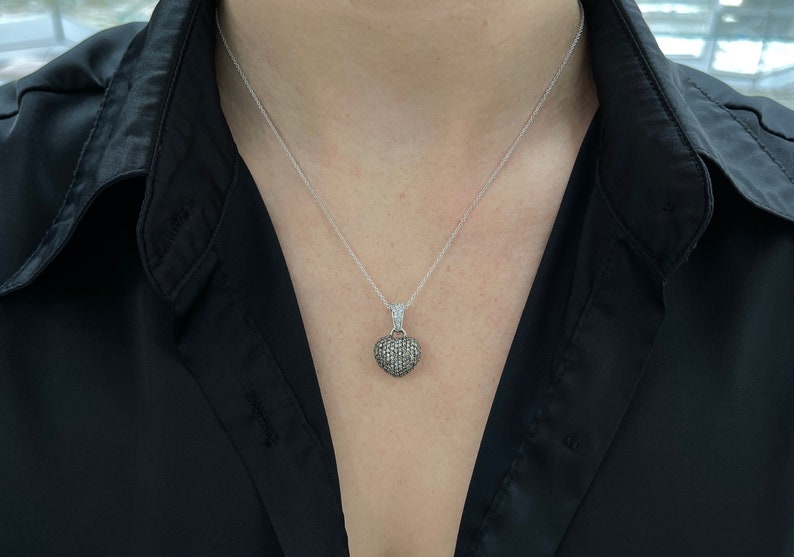 0.75 Carat Natural Coffee Brown Diamond Heart Pendant in 14K Gold - Perfect for Valentine's Day Gifts, Anniversary Jewelry & Romantic Occasions