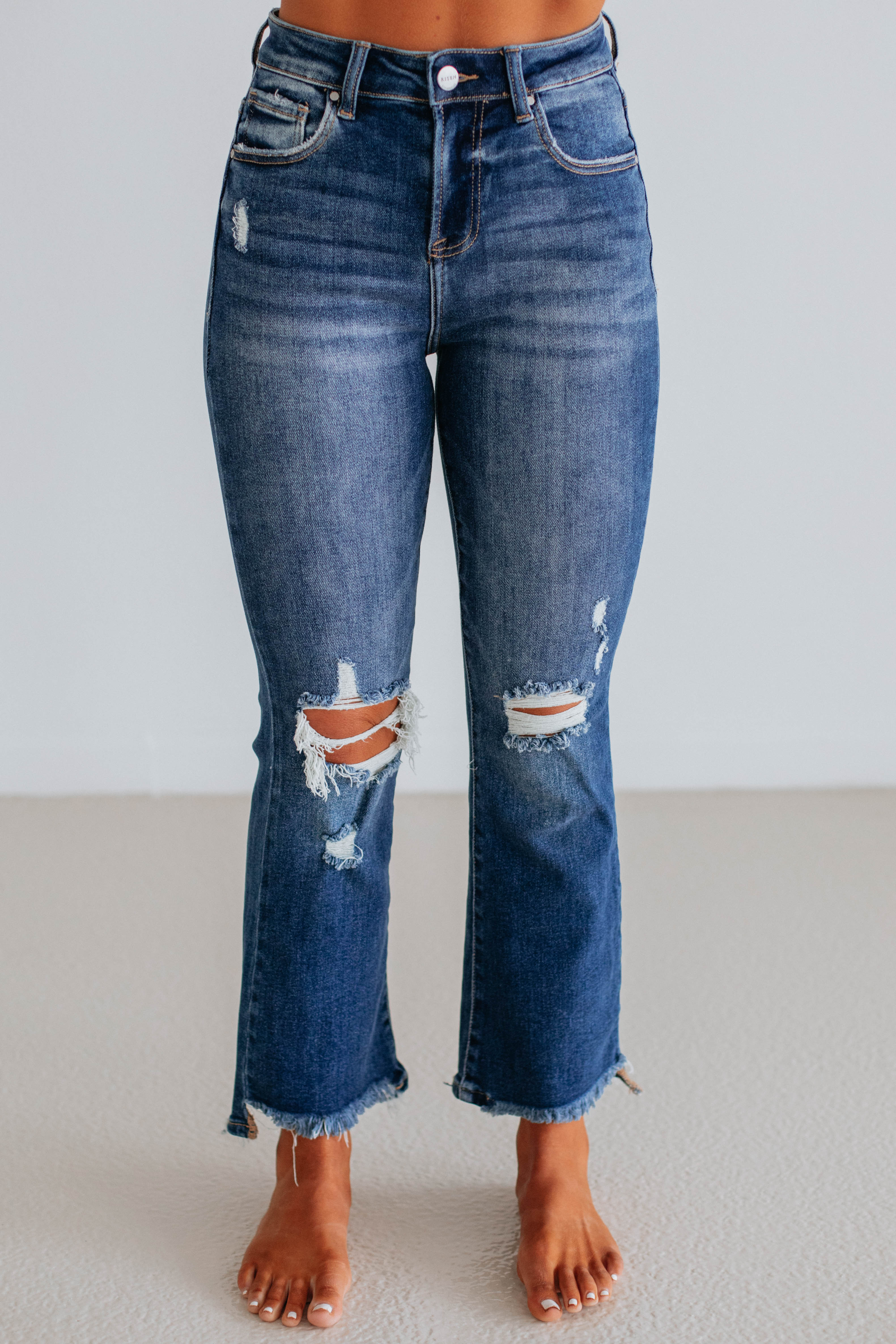 Cammi Risen Jeans for Women - Dark Wash High Waist Skinny Jeans | Comfortable Stretch Denim Pants for Everyday Wear & Night Out