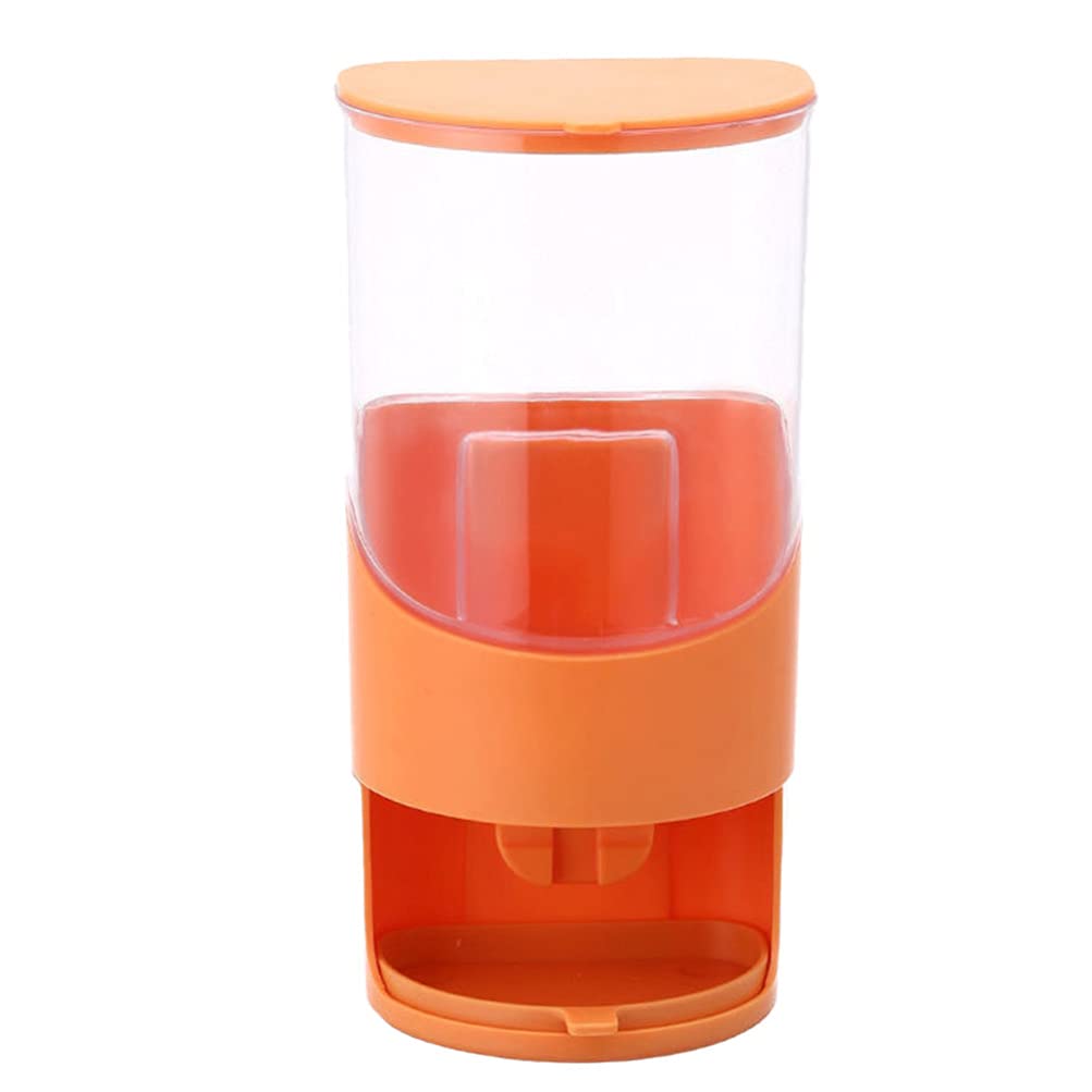 Wall Mounted Push Type Oil Dispenser - Kitchen Condiment Bottle for Vinegar, Olive Oil & Seasoning | Perfect for Salad Dressing, Cooking & Baking (Orange)
