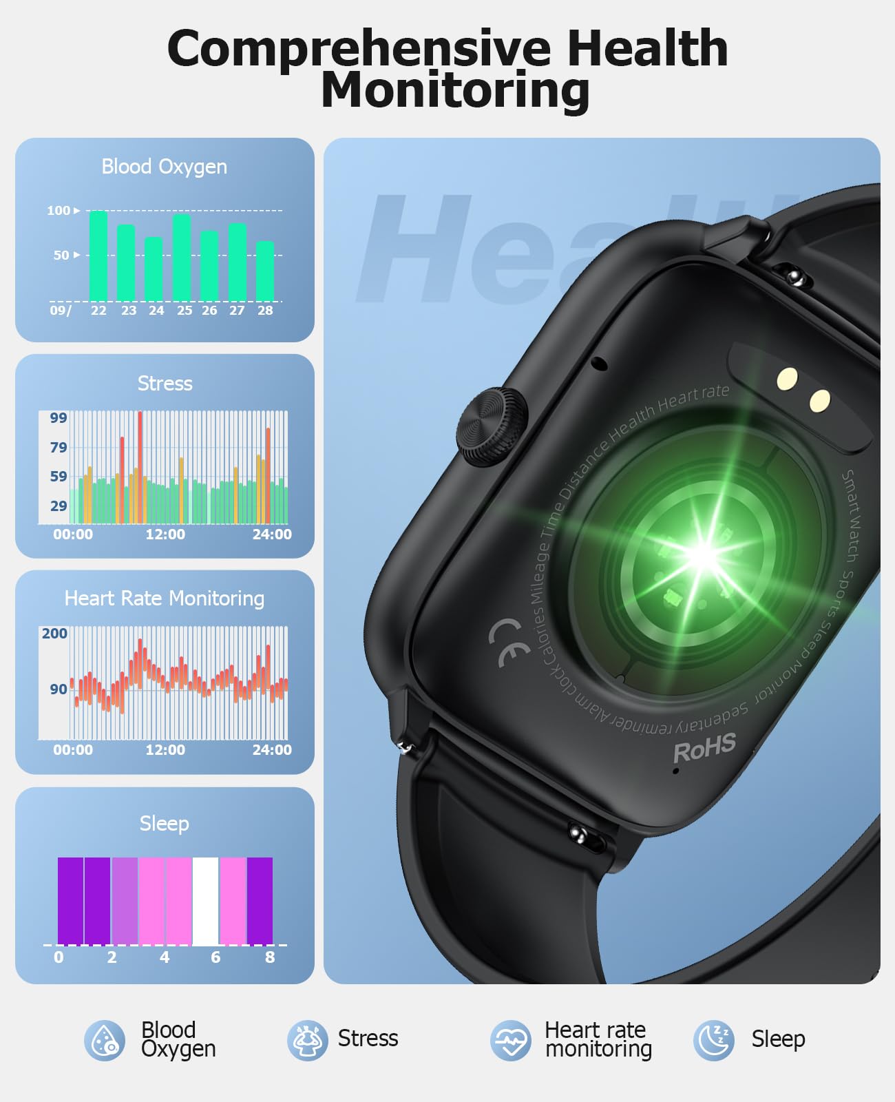 Smart Watch for Men & Women with Call Function, 2.06