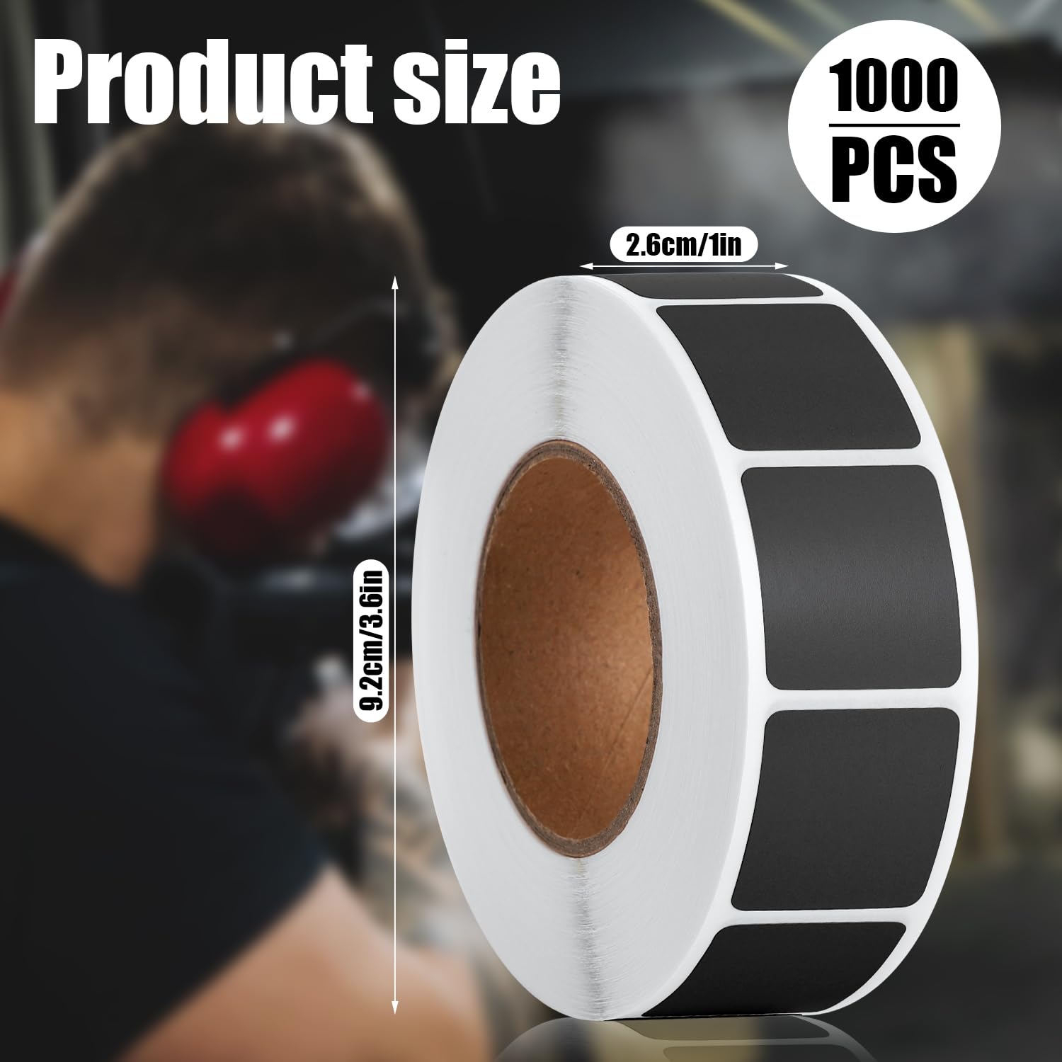 4000pcs/4 Rolls 0.87in Square Shooting Target Stickers - Black Adhesive Bullseye Pasters for Gun Range Practice | Perfect for Pistol, Rifle & Archery Training at Indoor/Outdoor Shooting Ranges