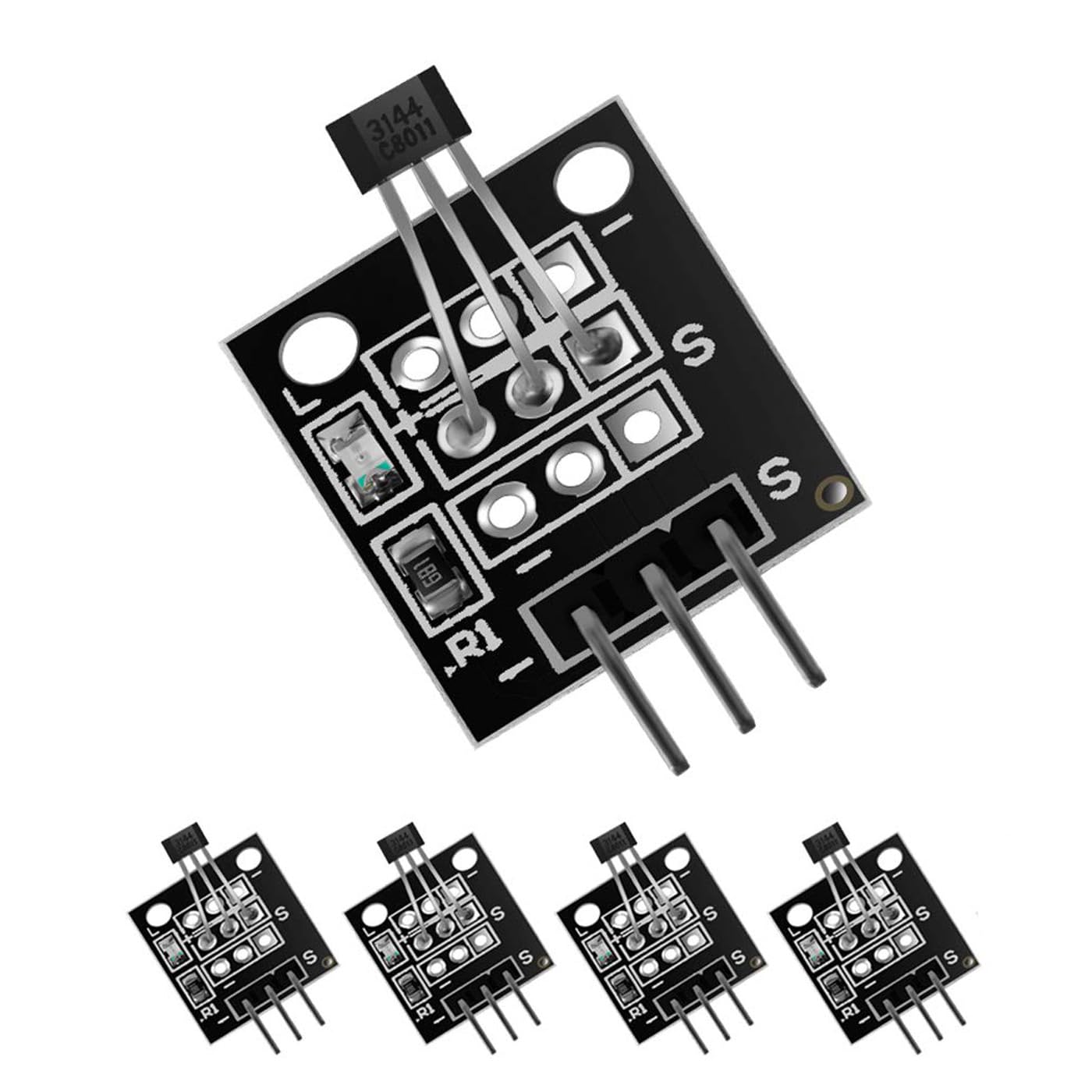 KY-003 Hall Effect Sensor Module - 5pcs Magnetic Field Detection Sensor for Arduino, Raspberry Pi, DIY Electronics Projects - Perfect for Speed Measurement, Position Sensing & Motor Control Applications
