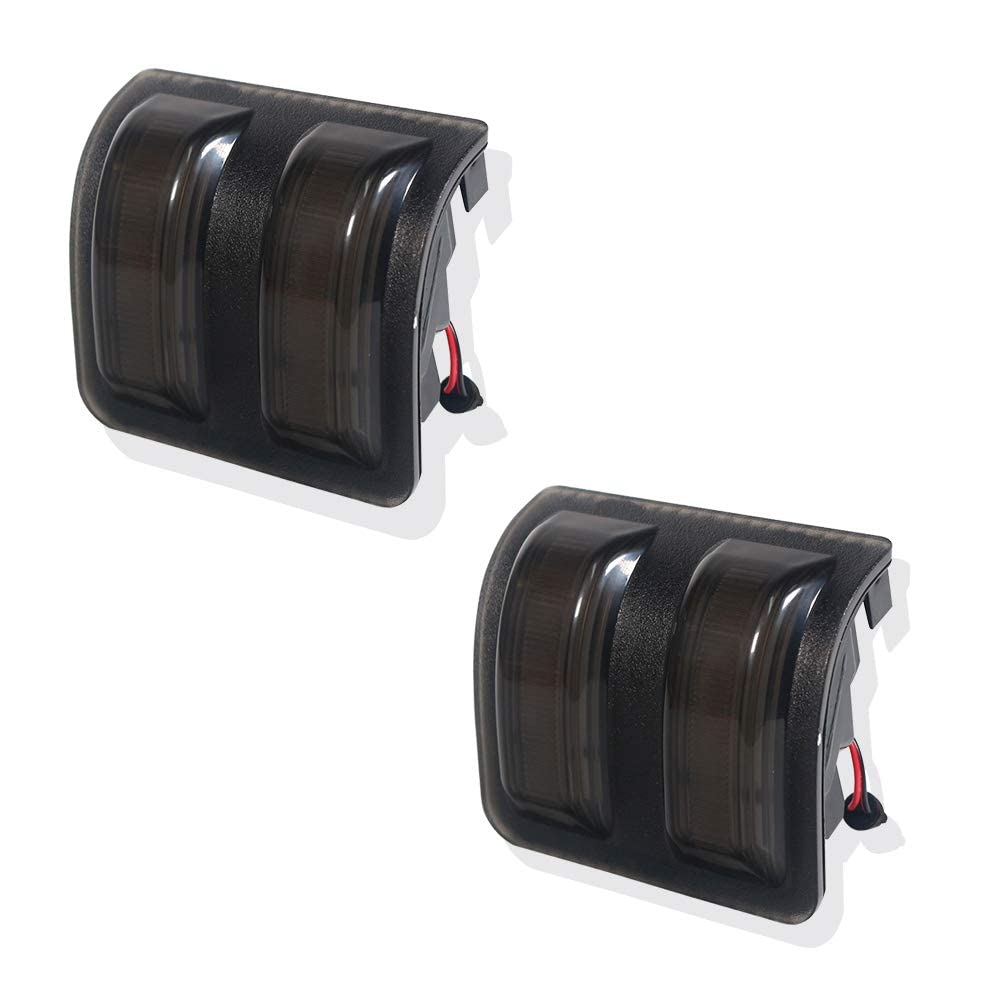2008-2016 Ford F250 F350 F450 Super Duty Smoked Amber LED Side Marker Lights - Replacement Mirror Turn Signal Lamps for Enhanced Visibility & Safety (Pair) - Perfect for Night Driving, Off-Roading & Truck Customization