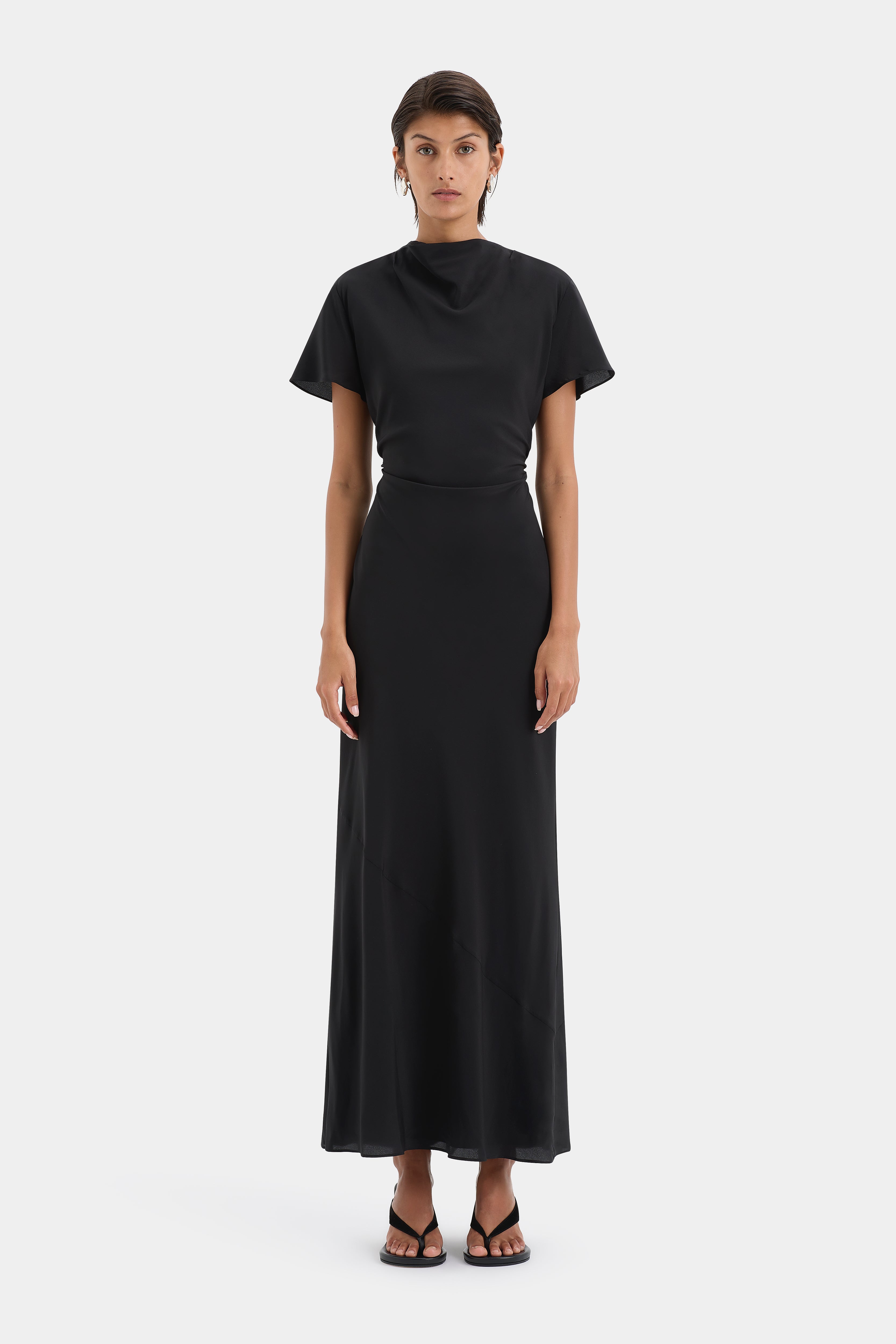 Seameadow Bias Cut Flowy Midi Dress for Women - Elegant & Comfortable Summer Casual Wear for Beach, Party & Office