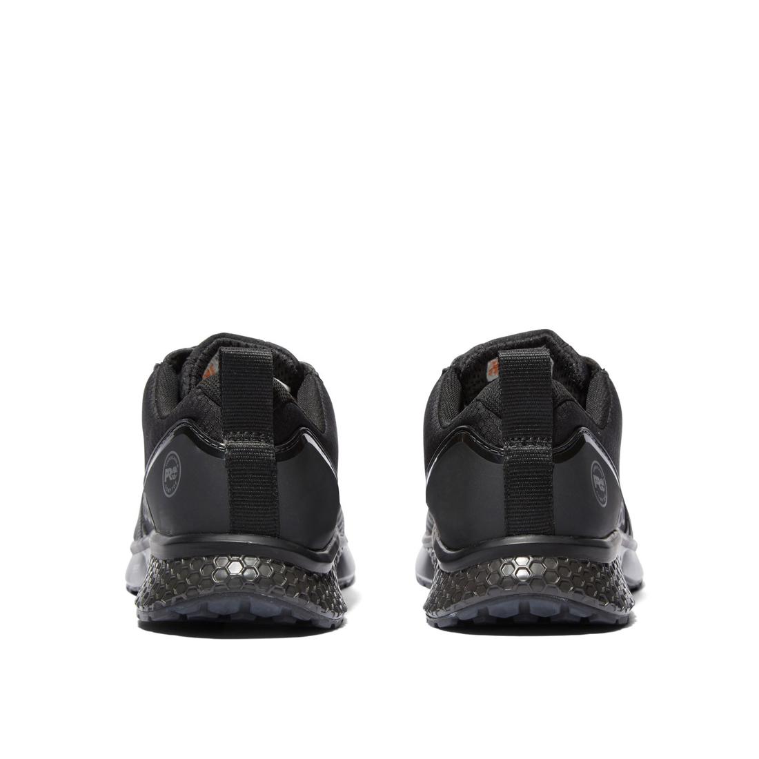 Reaxion Composite Toe Work Shoes for Men - Black Safety Boots with Slip Resistant & Electrical Hazard Protection | Ideal for Construction, Warehouse & Industrial Work