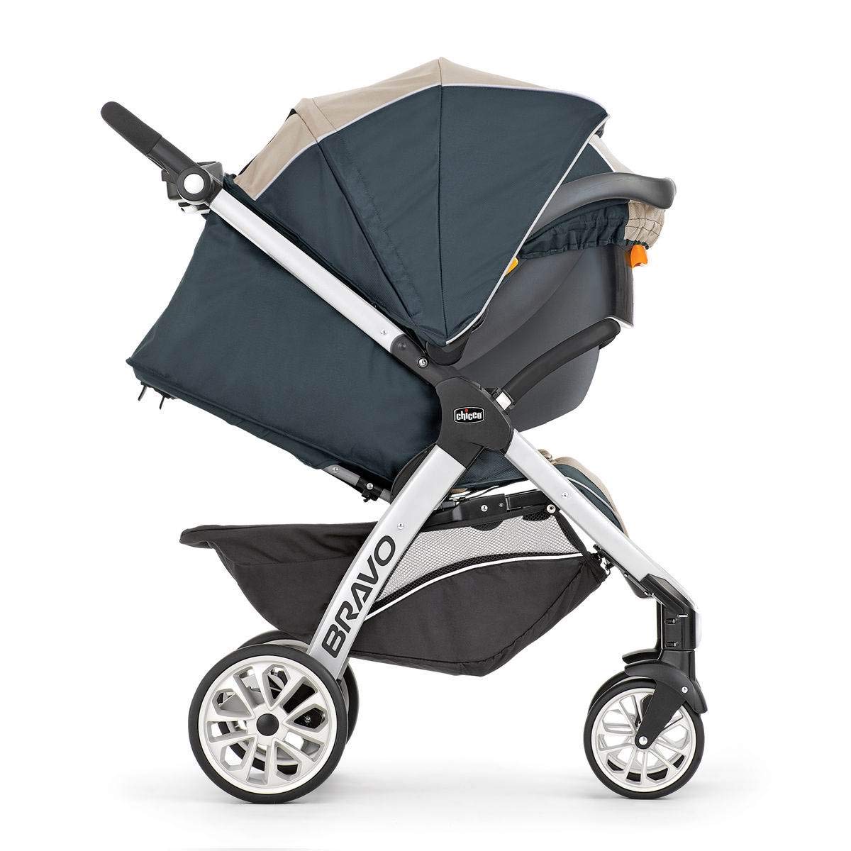 Chicco Bravo Trio Travel System - Lightweight Stroller, Infant Car Seat & Base - Lilla | Safe & Convenient Baby Travel Gear for Newborns to Toddlers | Perfect for Shopping, Travel & Daily Walks