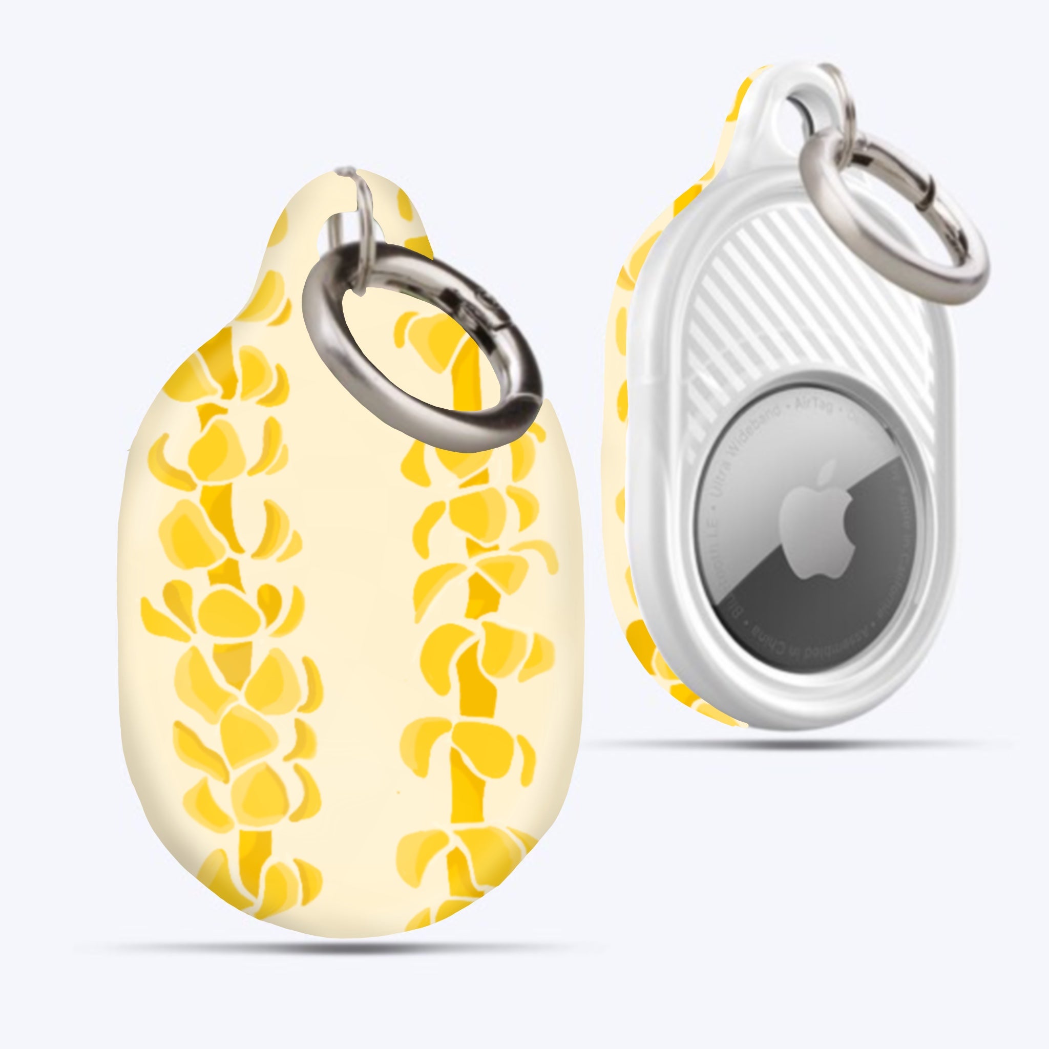 Puakenikeni Lei AirTag Case - Elegant Hawaiian Flower Holder for Apple AirTag - Perfect for Travel, Luggage, Keys & Pet Tracking