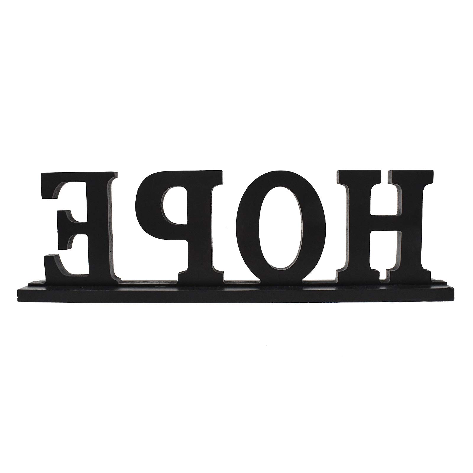 Rustic Wood Hope Letter Sign - Free Standing Home Decor for Farmhouse, Living Room, Bedroom & Office - Inspirational Tabletop Word Sign for Wall, Shelf & Mantel