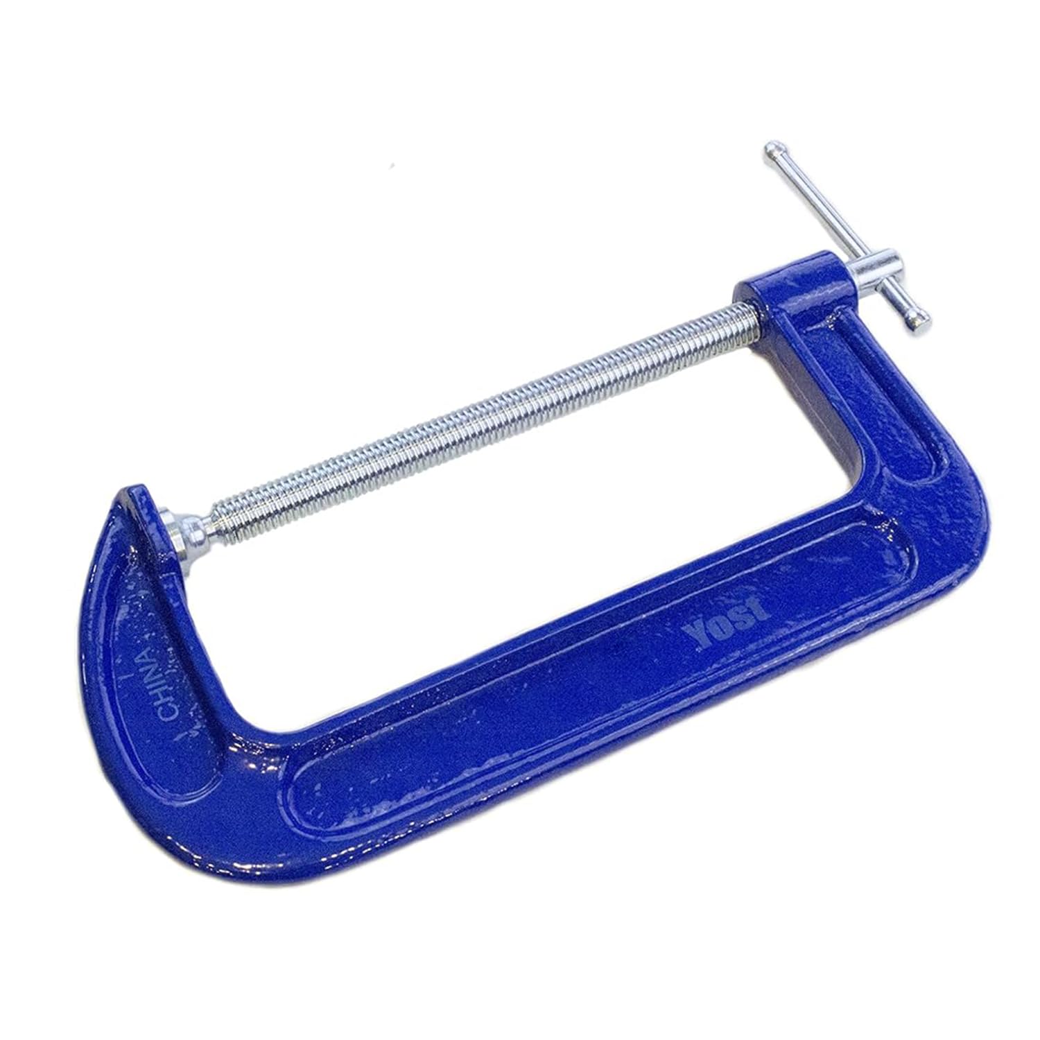 Yost Tools 308Y 8-Inch Malleable Iron C-Clamp - Heavy Duty Clamping for Woodworking, Metalworking & DIY Projects - Perfect for Home Garage, Workshop & Construction Sites