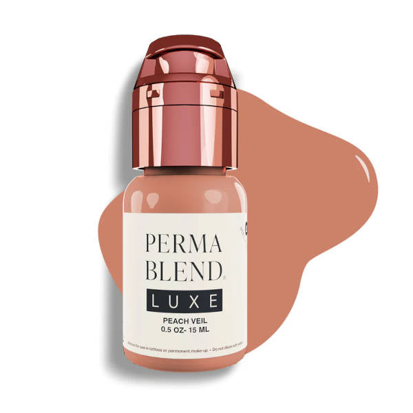 Perma Blend Luxe Peach Veil Pigment - Semi-Permanent Cosmetic Tattoo Ink for Eyebrows & Lips | Ideal for Microblading, Ombre Brows & Permanent Makeup Artists