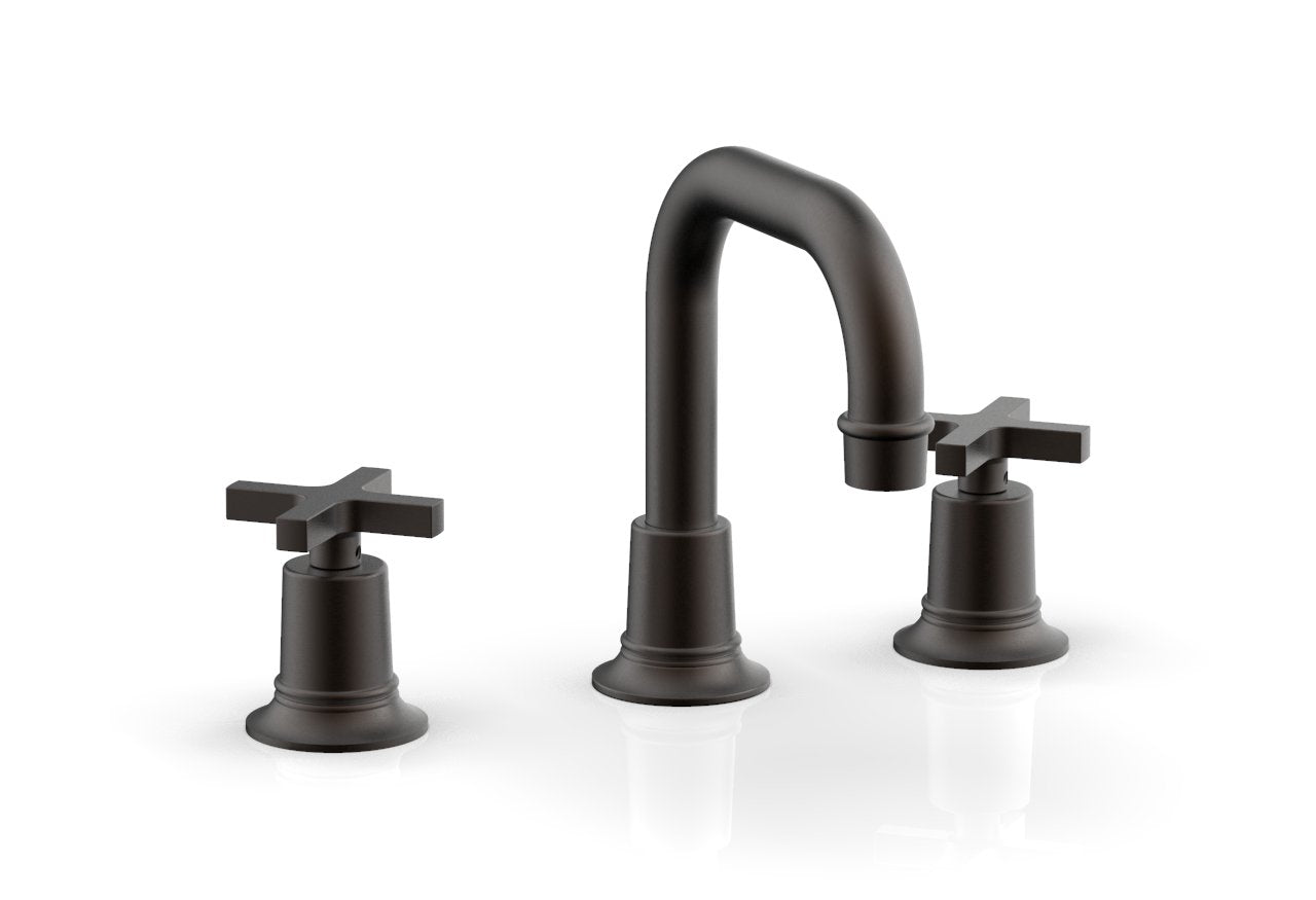 HEX MODERN Widespread Bathroom Faucet with Cross Handles - Model 501 05 - Perfect for Modern Vanities and Luxury Bathroom Renovations