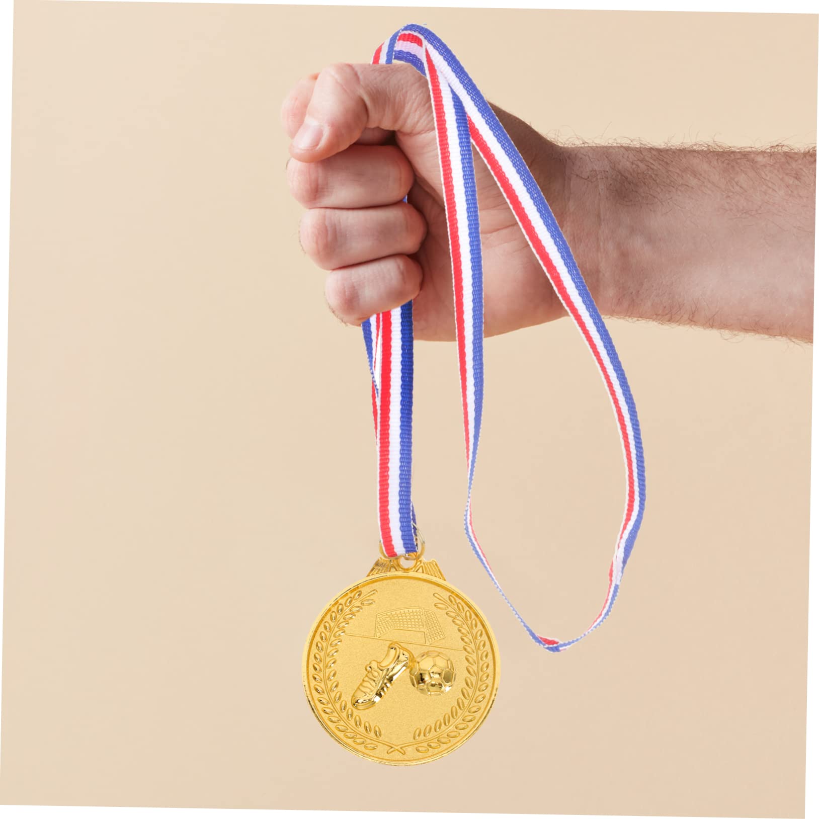 PAMINGONO 3-Piece Sports Reward Set - Football Trophies & Medals for Kids, Soccer Awards, Iron Sports Decor - Perfect for Tournaments, Team Parties & Achievement Celebrations