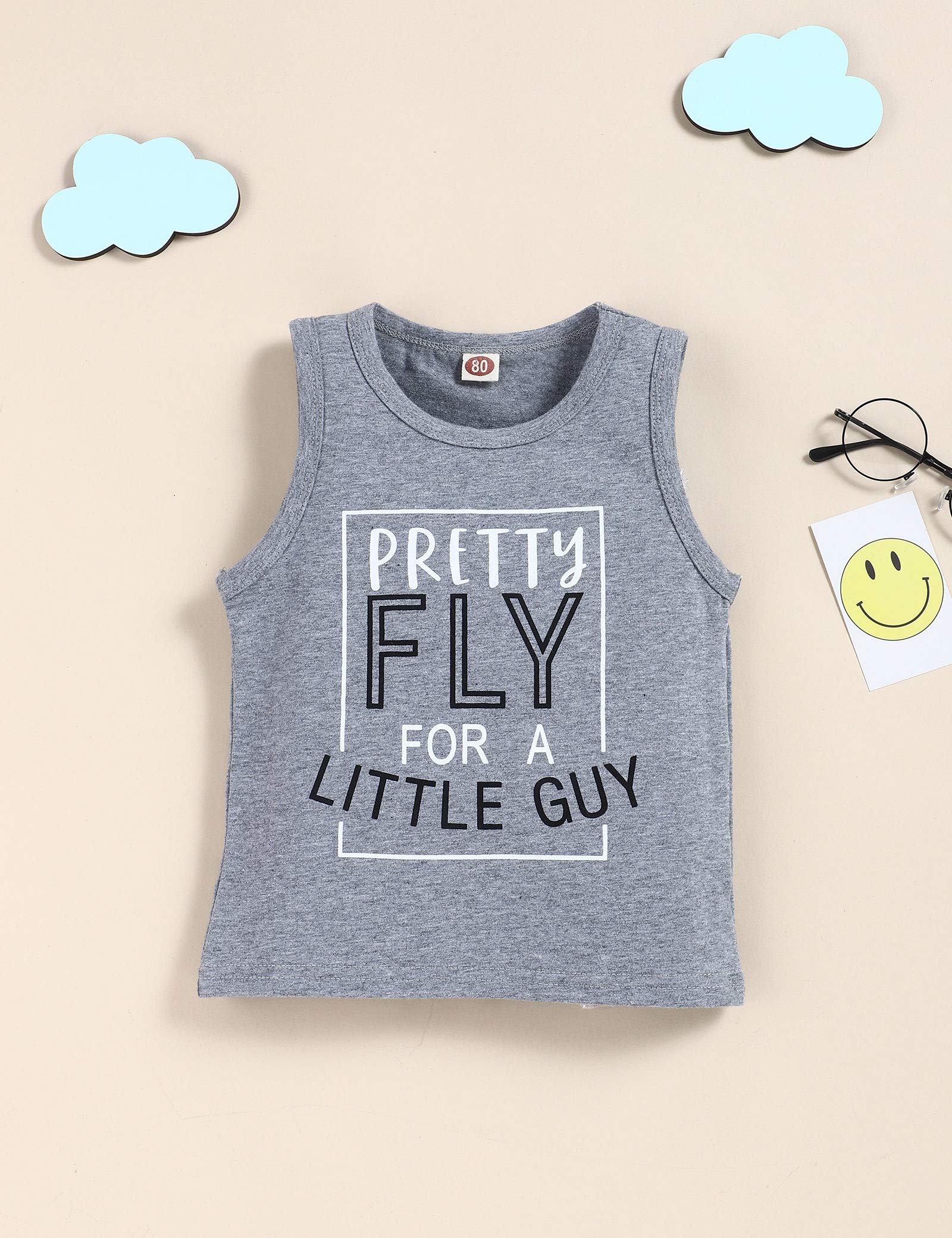 **Cute Toddler Boy Outfits - Sleeveless Top & Striped Shorts Set | Summer Baby Clothes for Boys | Playtime, Beach & Outdoor Adventures**
