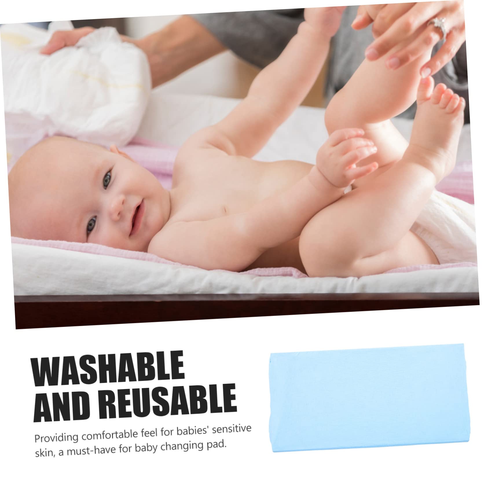 BIUDECO Waterproof Baby Changing Table Cover - Soft Removable & Washable Crib Mattress Protector for Newborn Nursery, Daycare & Travel Use