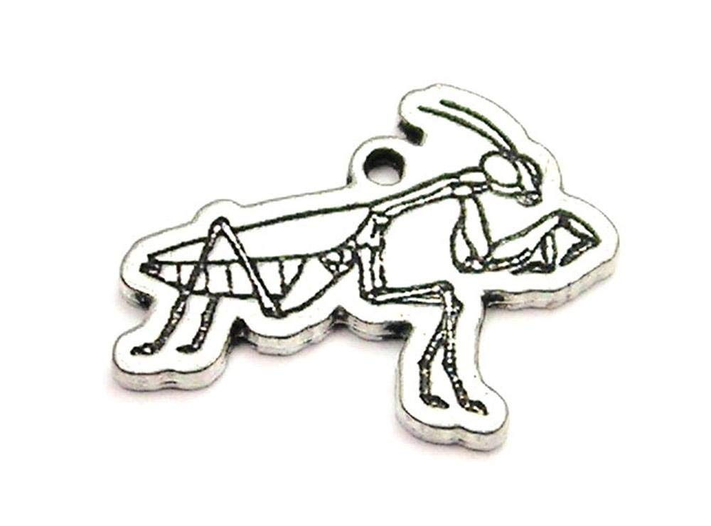 22mm Hand Cast Pewter Praying Mantis Charm for Jewelry Making, DIY Crafts & Keychains - Unique Insect Pendant for Necklaces, Bracelets & Gifts